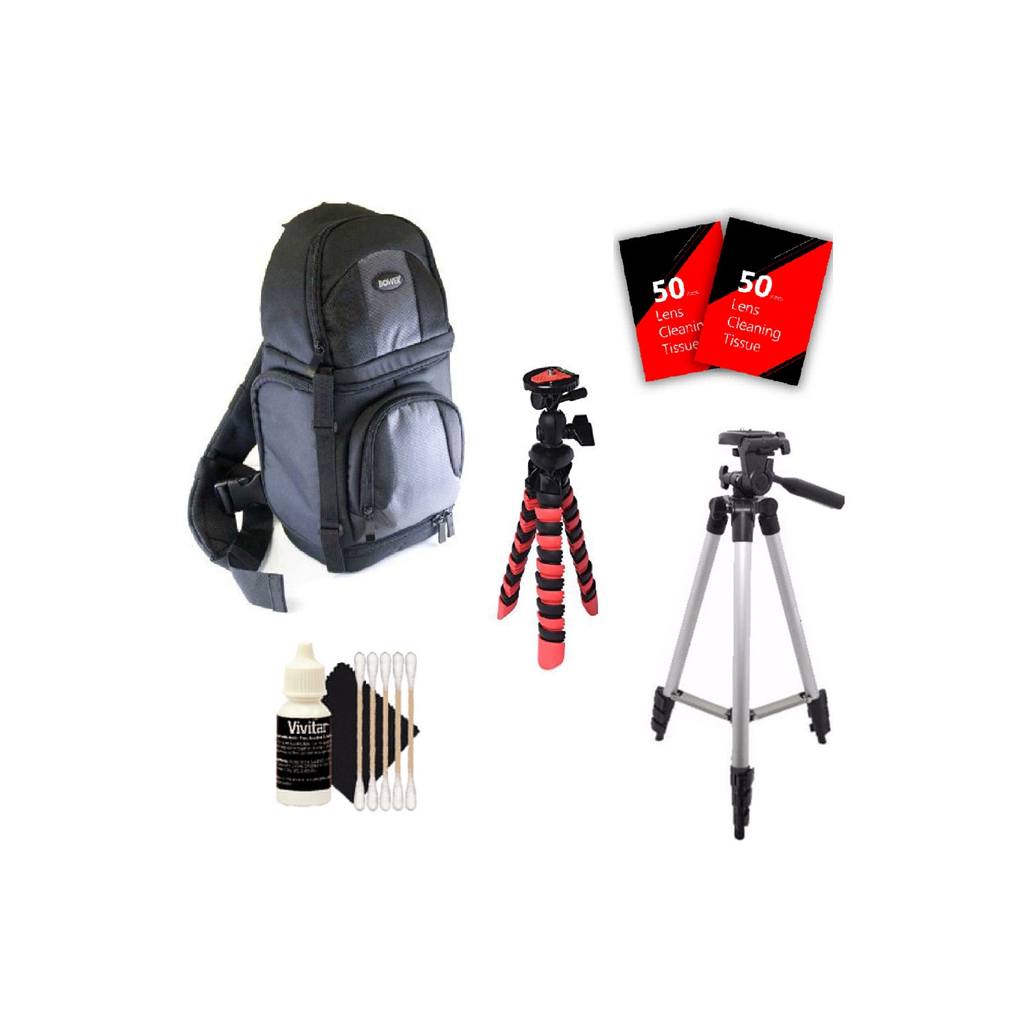 Tall Tripod, Flexible Tripod Backpack and More for Canon Eos Rebel 70D 80D T6 T6i T5 and All Digital Cameras