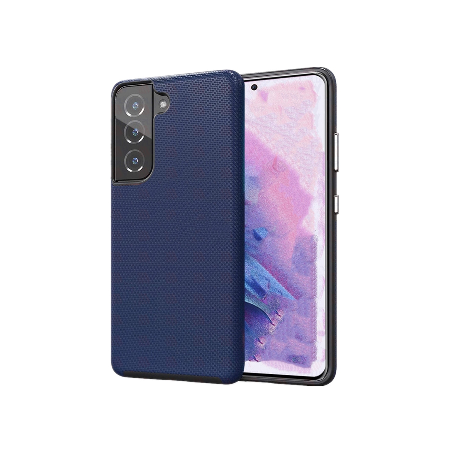 【CSmart】 Slim Fitted Hybrid Hard PC Shell Shockproof Scratch Resistant Case Cover for Samsung Galaxy S21 Plus, Navy