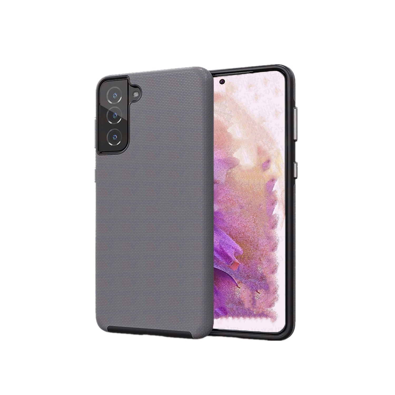 【CSmart】 Slim Fitted Hybrid Hard PC Shell Shockproof Scratch Resistant Case Cover for Samsung Galaxy S21 Plus, Grey