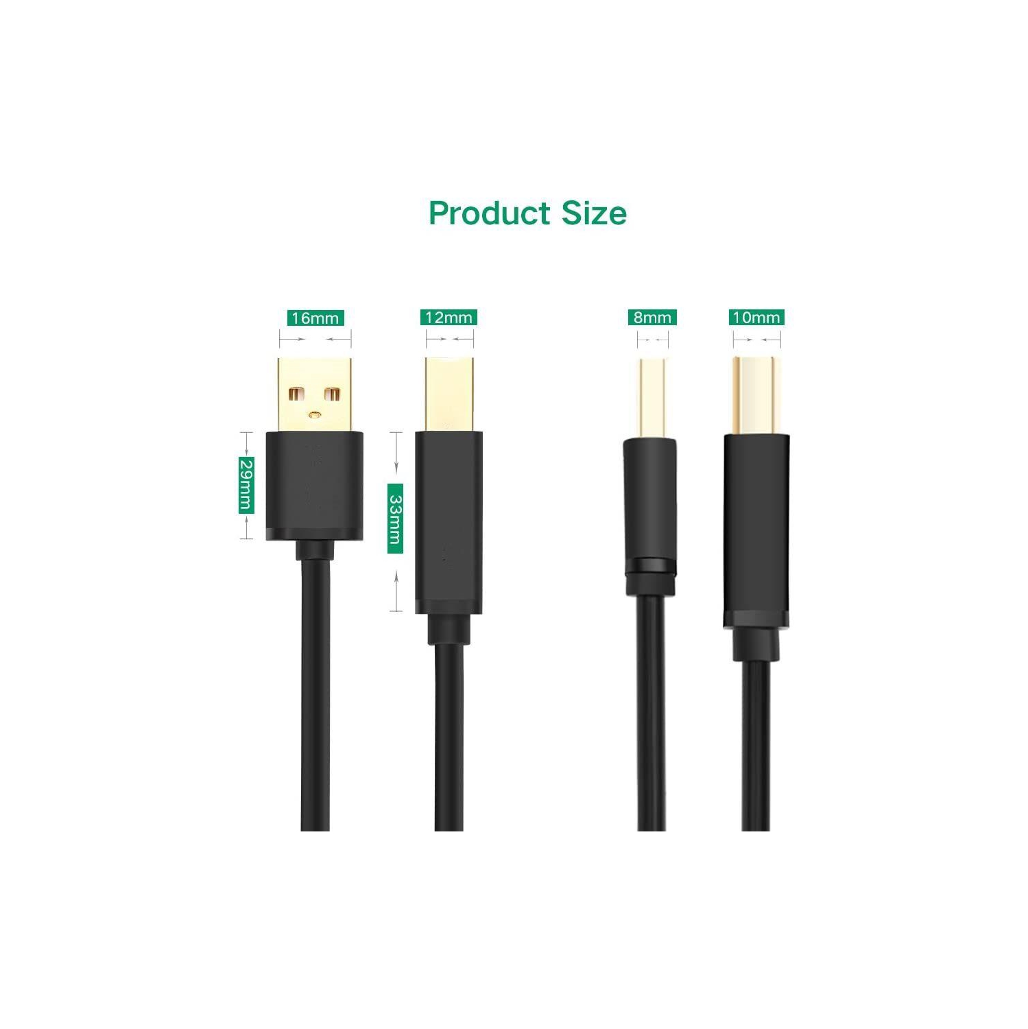USB Printer Cable USB 2.0 A Male to B Male 5M