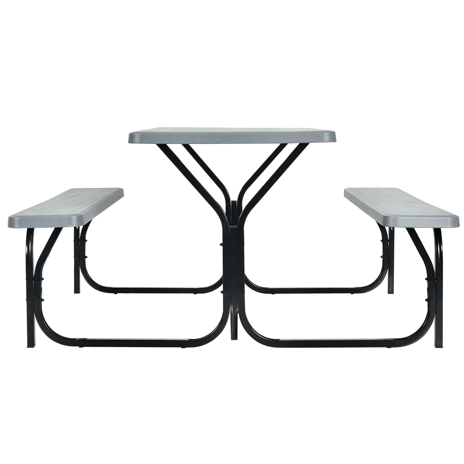 Gymax Picnic Table Camping Picnic Bench Set Backyard Garden Patio Dining Party