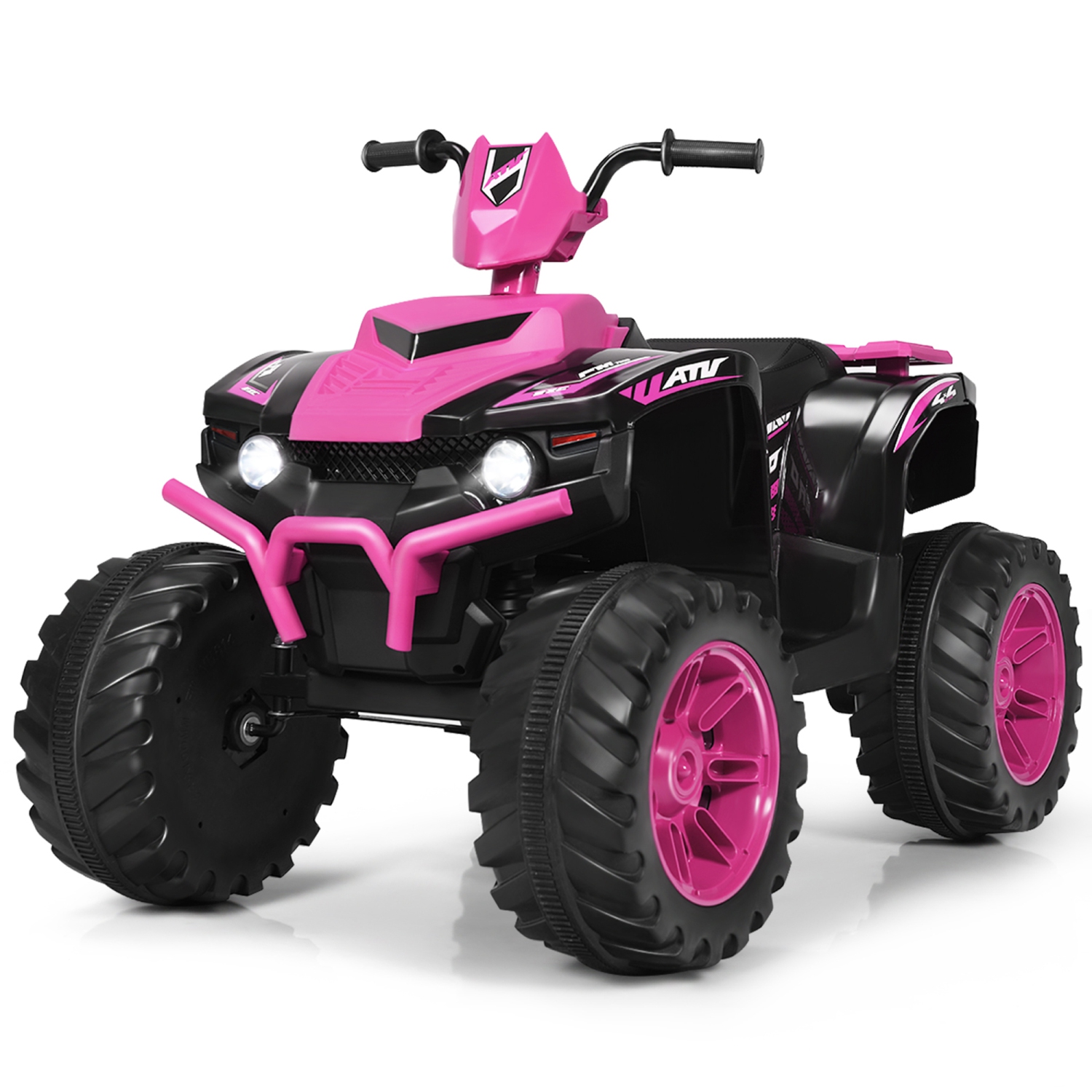Voiture électrique 12 V de Marque Gymax Pour Enfants Quad 4 Roues Tout Terrain Avec Musique Et Lumière LED Rose