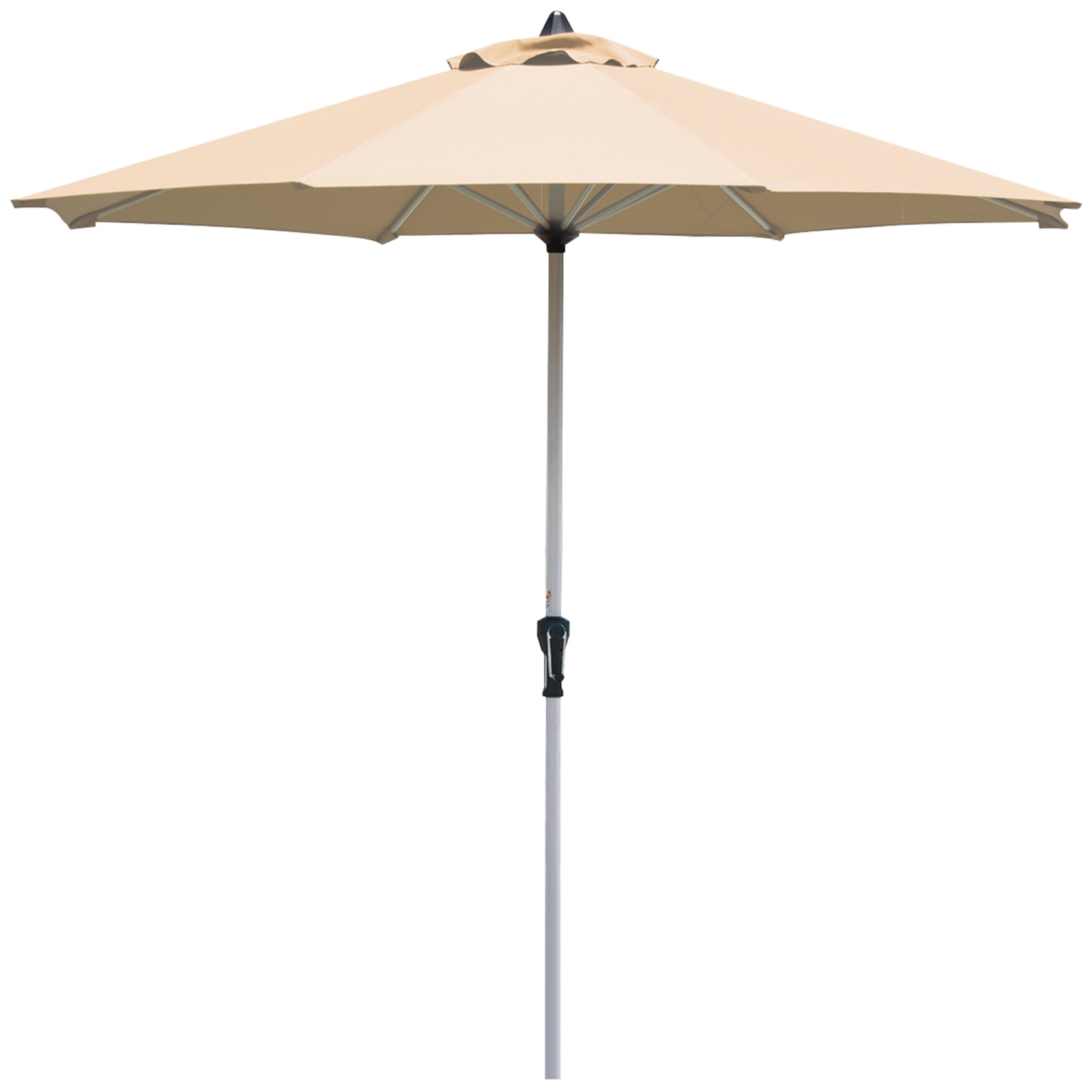 Gymax 9Ft Patio Outdoor Umbrella Market Table Umbrella w/ Crank 8 Ribs Beige