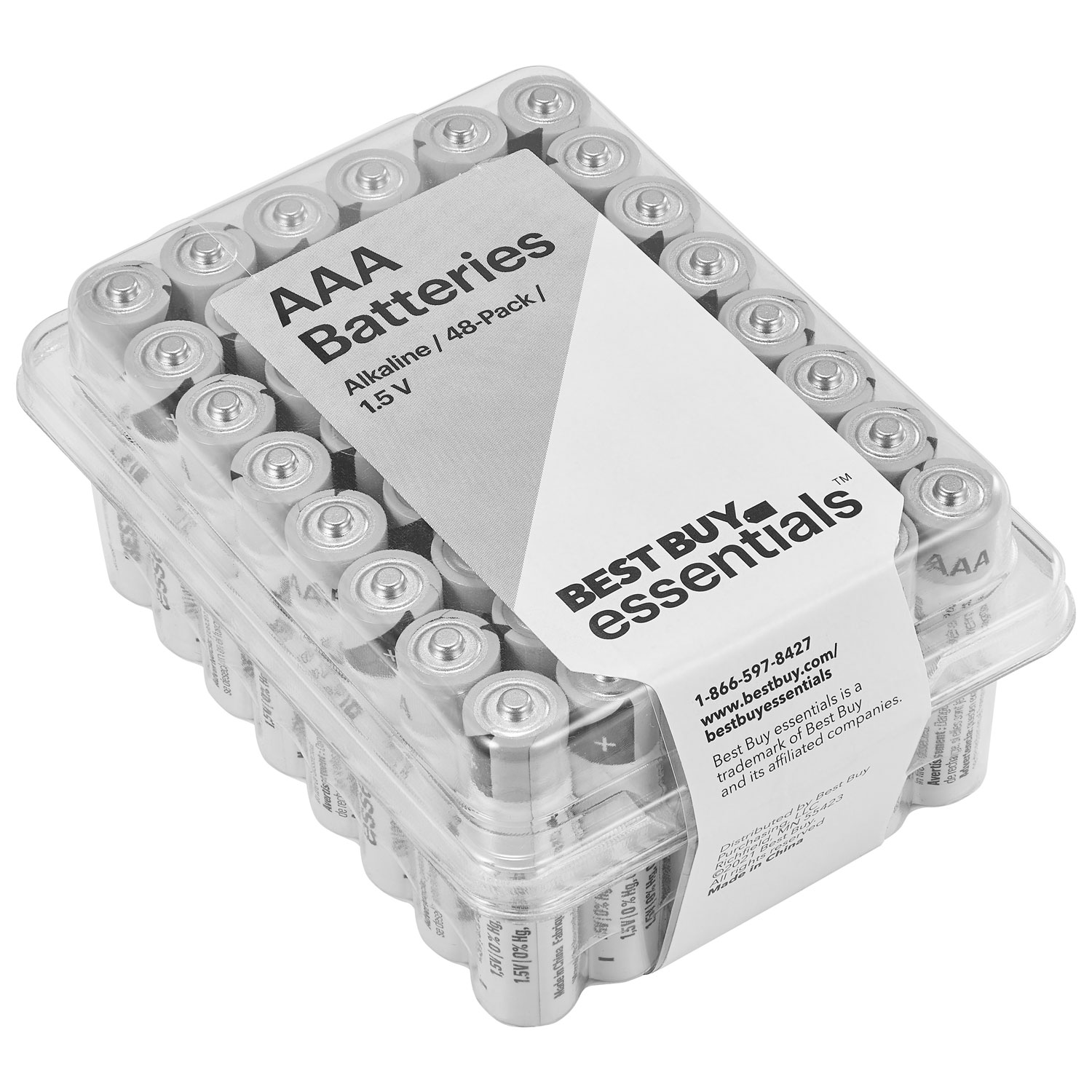 Piles alcalines AAA Best Buy Essentials - Paquet de 48 - Exclusivité Best Buy