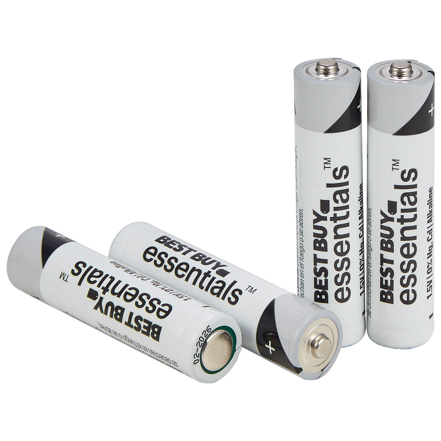 Piles alcalines AAA Best Buy Essentials - Paquet de 4 - Exclusivité Best Buy