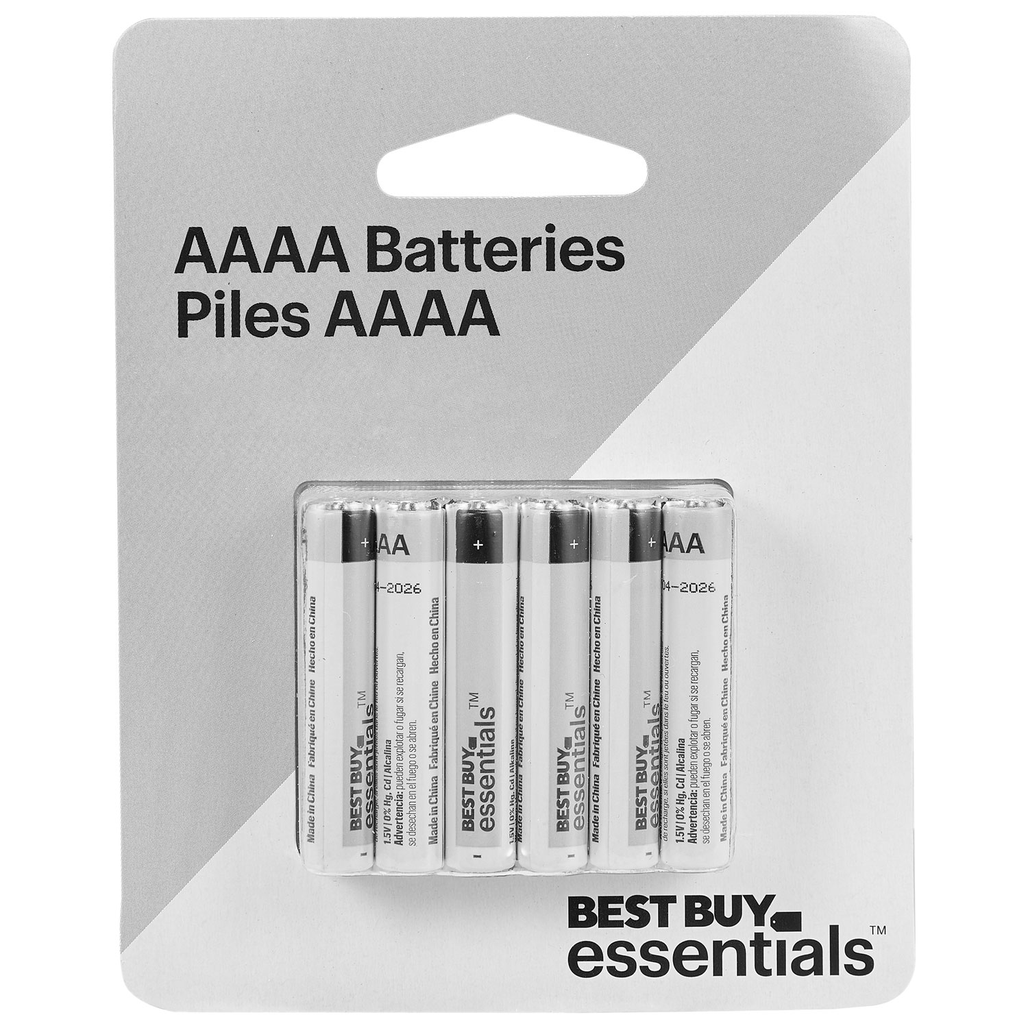 Piles alcalines AAAA Best Buy Essentials - Paquet de 12 - Exclusivité Best Buy