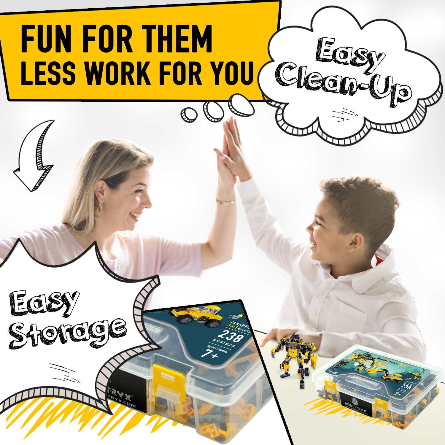 JitteryGit Robotryx Zakarpian | Stem Toys Robot Toys Boys Toys ages 5 6 7 8 9 10 to 11 Building Toys Kids Gifts | Juguetes Para Niños