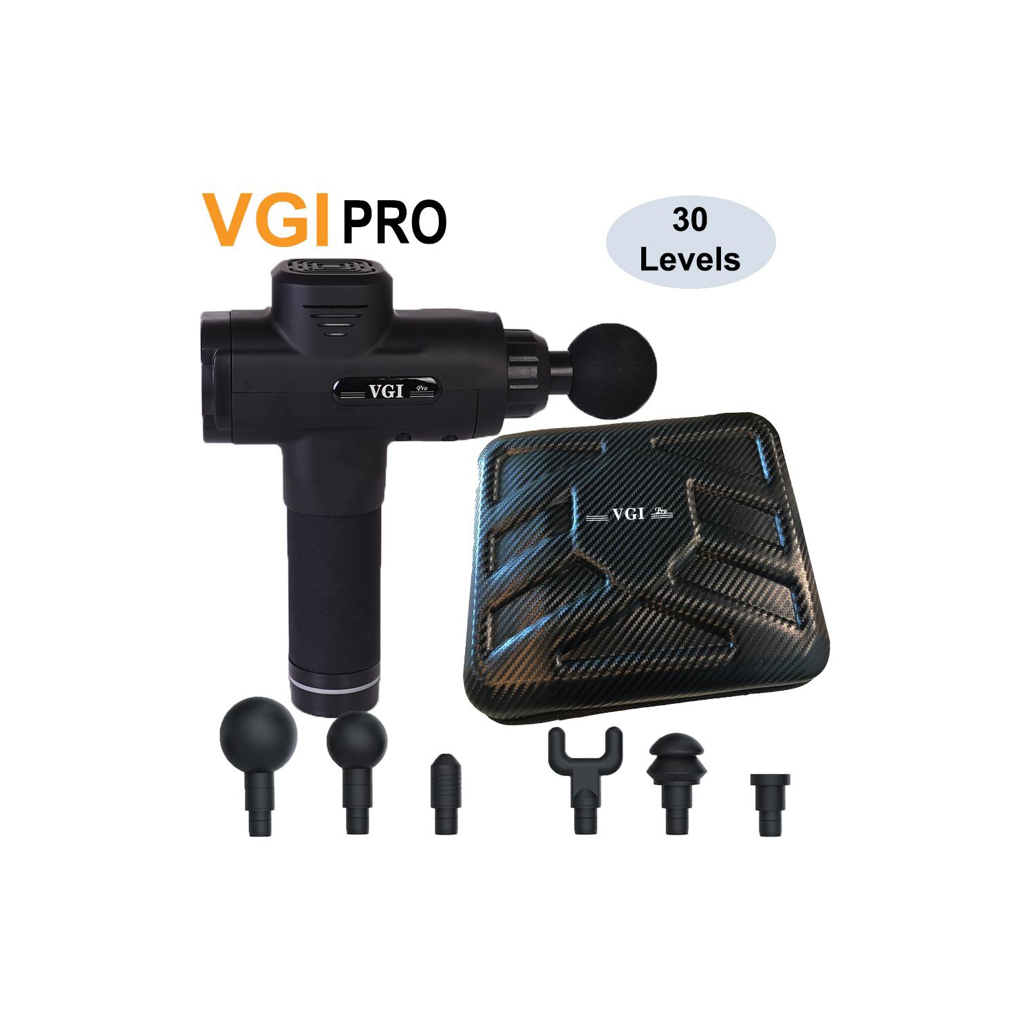 VGI PRO Pistolet de massage musculaire à percussion des tissus profonds, niveau de vitesse 30