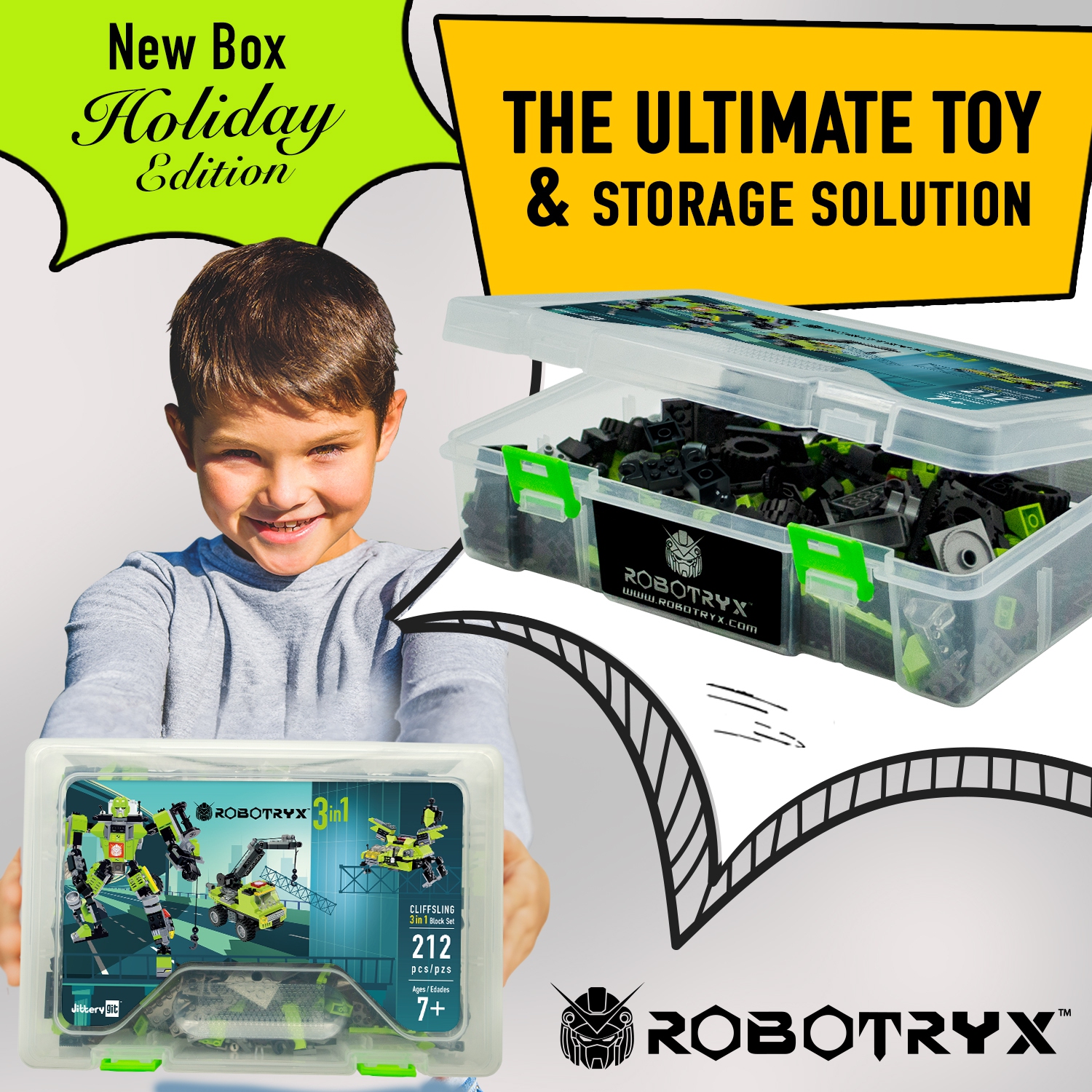JitteryGit Robotryx Cliffsling | Stem Toys Robot Toys Boys Toys ages 5 6 7 8 9 10 to 11 Building Toys Kids Gifts | Juguetes Para Niños