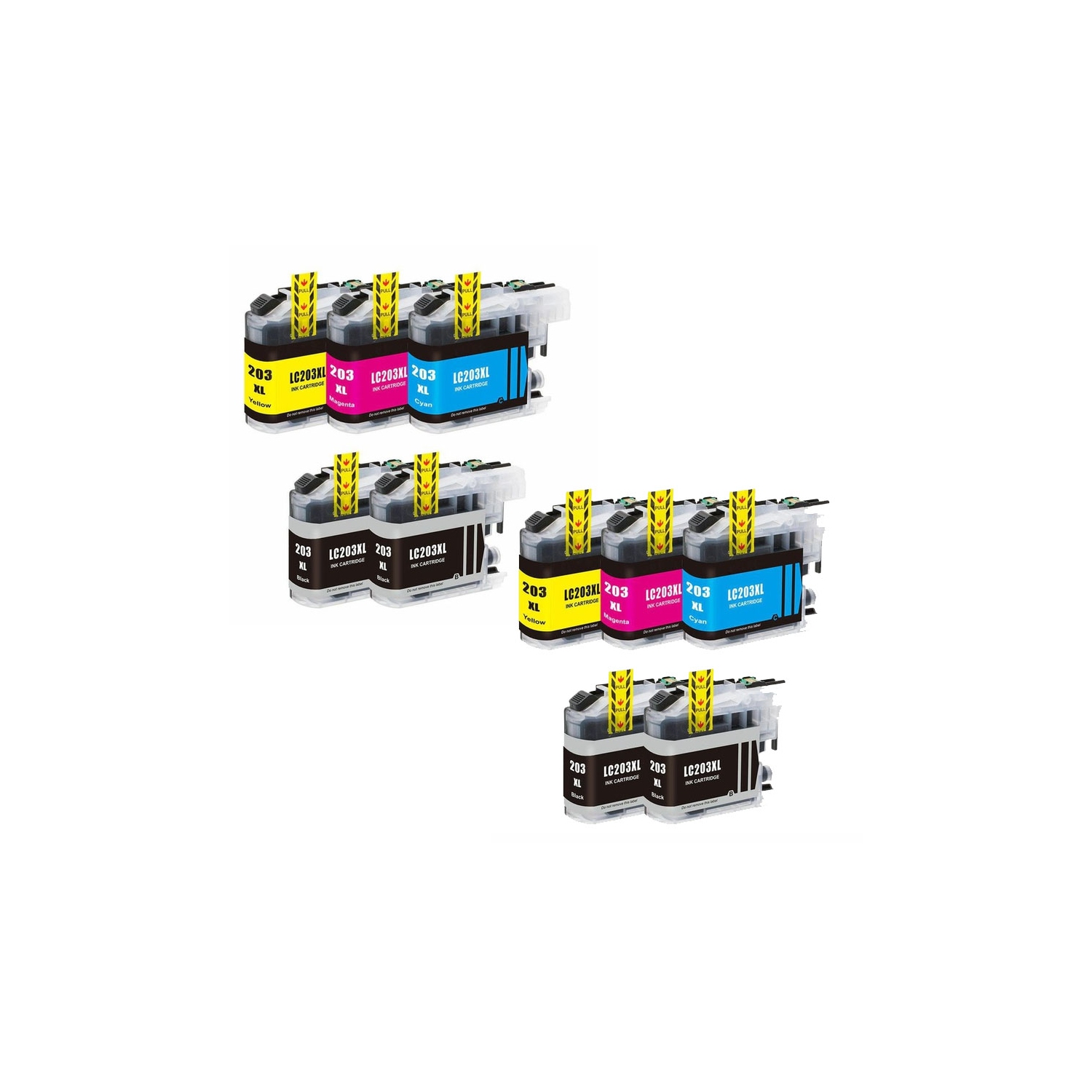 toner4u - 10 Ink Compatible LC203XL Ink Cartridge for Brother printer LC-203XL,MFC-J4320DW,MFC-J4420DW,MFC-J460DW,MFC-J4620DW