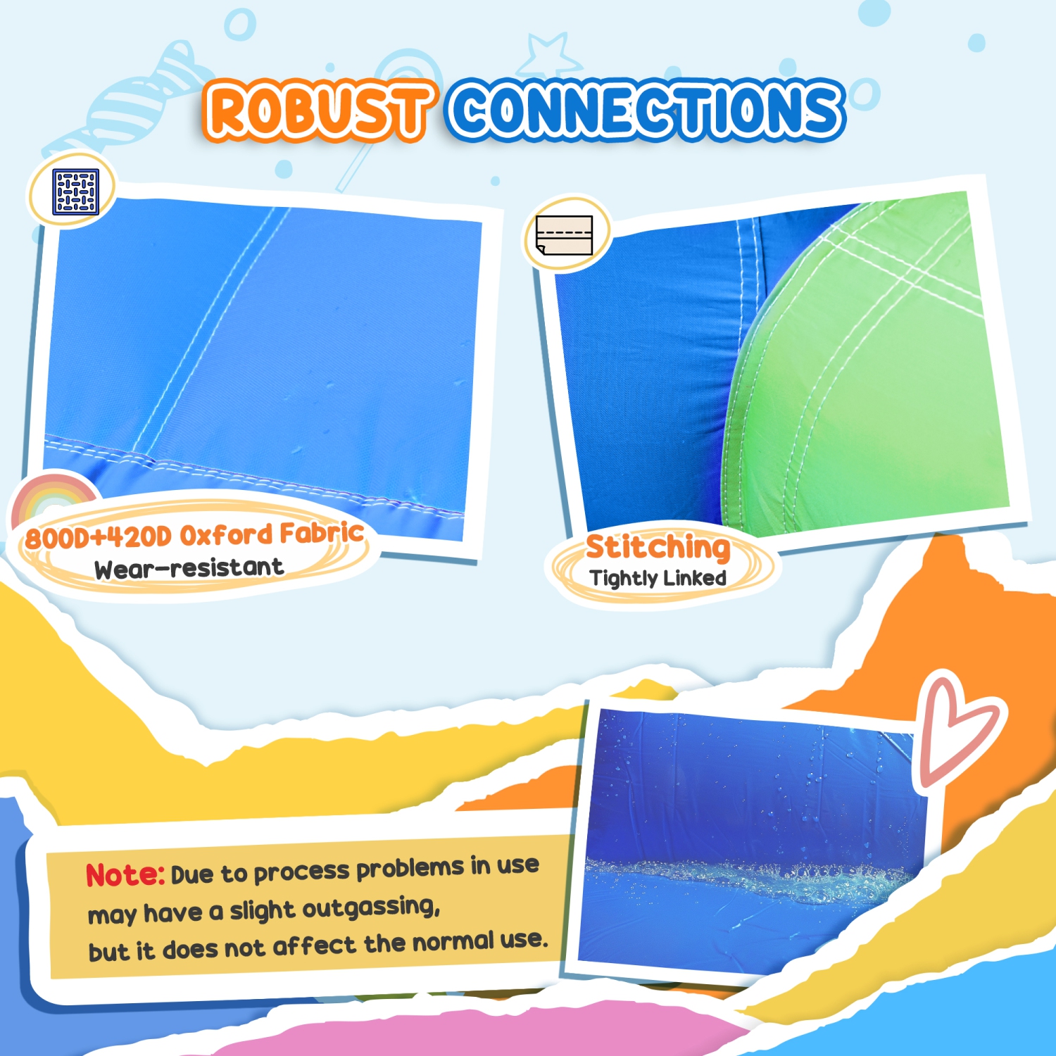 Outsunny Kids Bouncy House Inflatable Toys Pool Water Slide Trampoline, Bounce Castle Climbing Wall with Inflator, Inflatable Games for Boys and