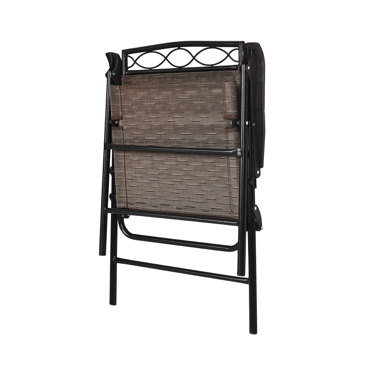 Gymax 3PCS Bistro Set Conversation Set Pub Patio Outdoor w/ Folding Chairs Table