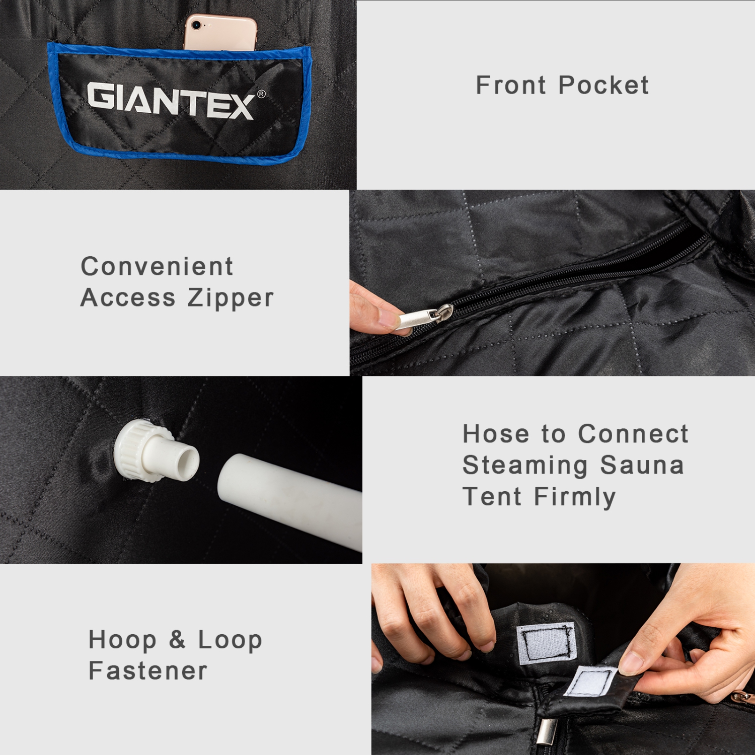 Costway Portable Steam Sauna w/ 9-gear Adjustable Temperature & Herbal Box