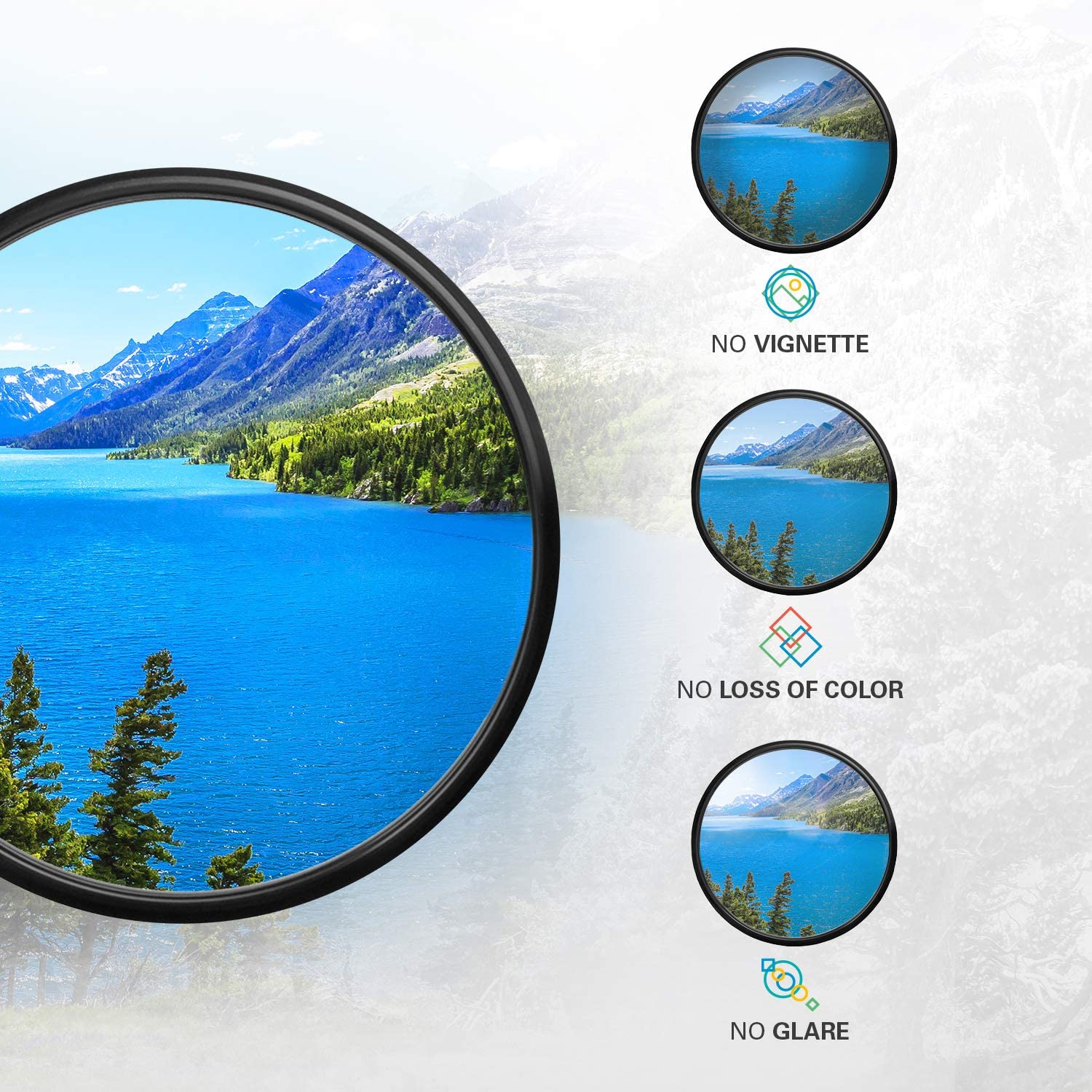 Polaroid Optics 46mm 3-Piece Filter Kit Set [UV,CPL,FLD] includes Nylon Carry Case – Compatible w/ All Popular Camera Lens Models