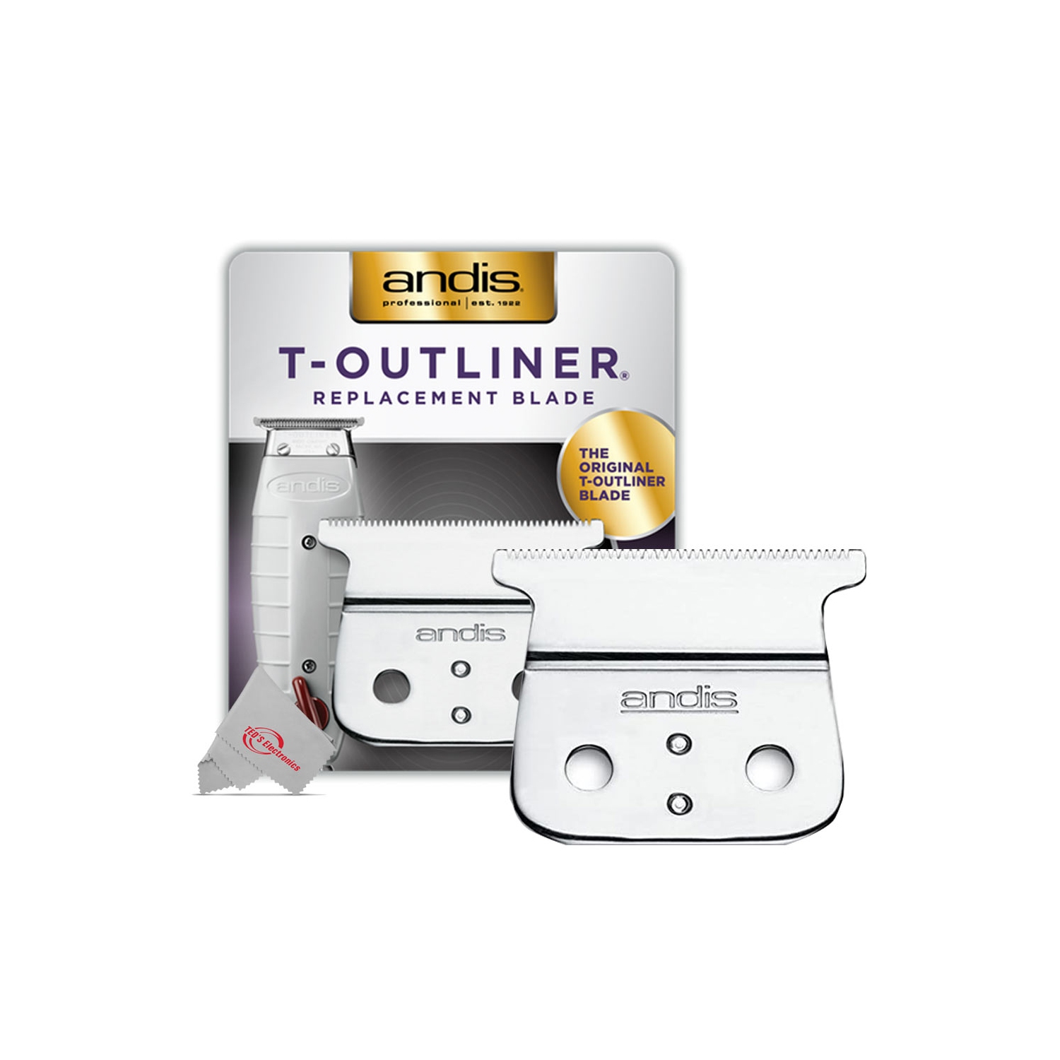 Andis Professional T-Outliner Replacement Blade #AN04521 - Close-cutting T-Blade - Fits T-Outliner Trimmer