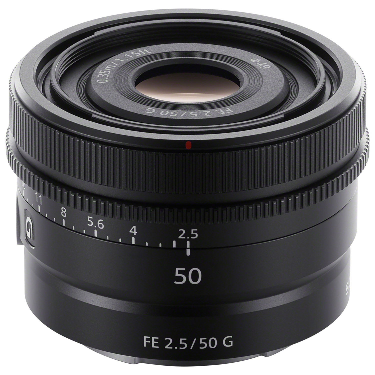 Objectif G à focale fixe à mise au point automatique plein format f/2,5 50 mm FE de Sony - Noir