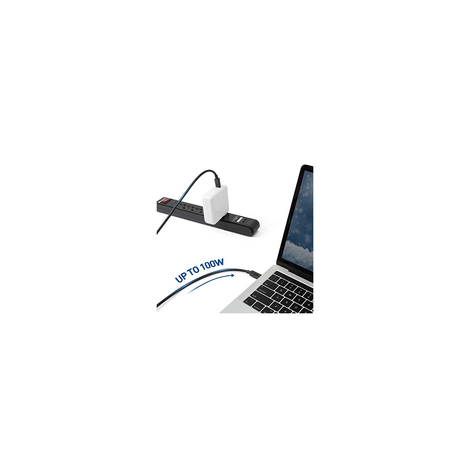 Cable Matters USB C to USB C Cable with 4K 60Hz Video Resolution and 100W Power Delivery - 6 Feet, 1.8m