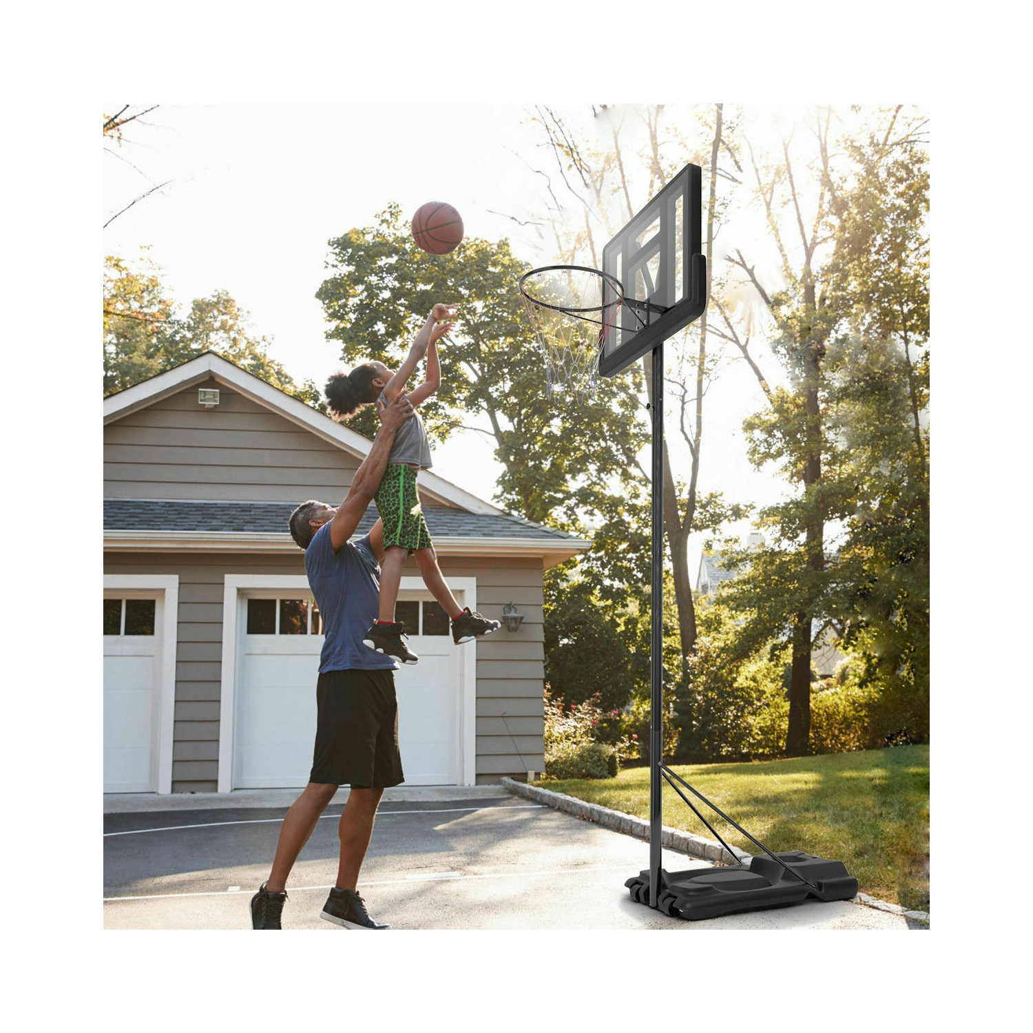 Panier de basket sur pied Gymax - Ajustable