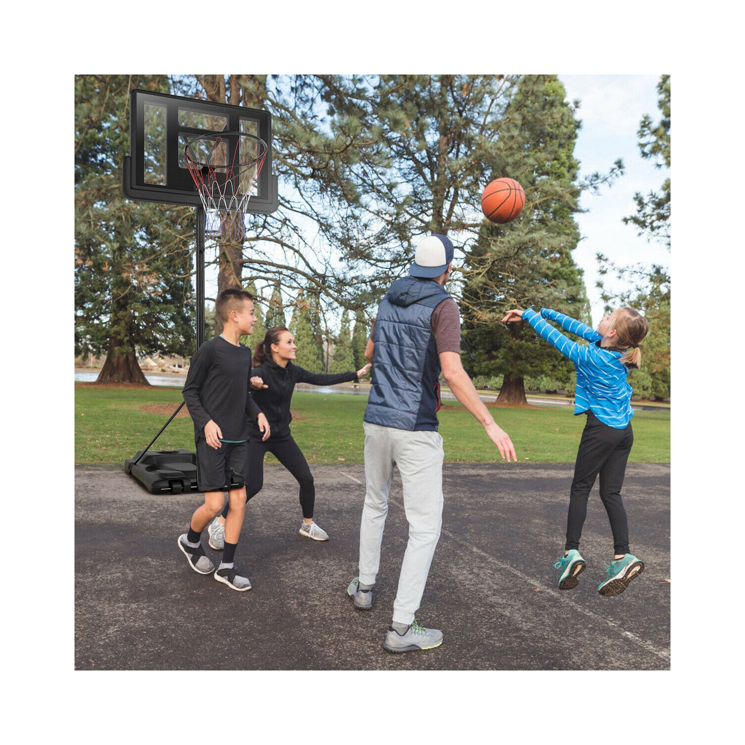 Panier de basket sur pied Gymax - Ajustable