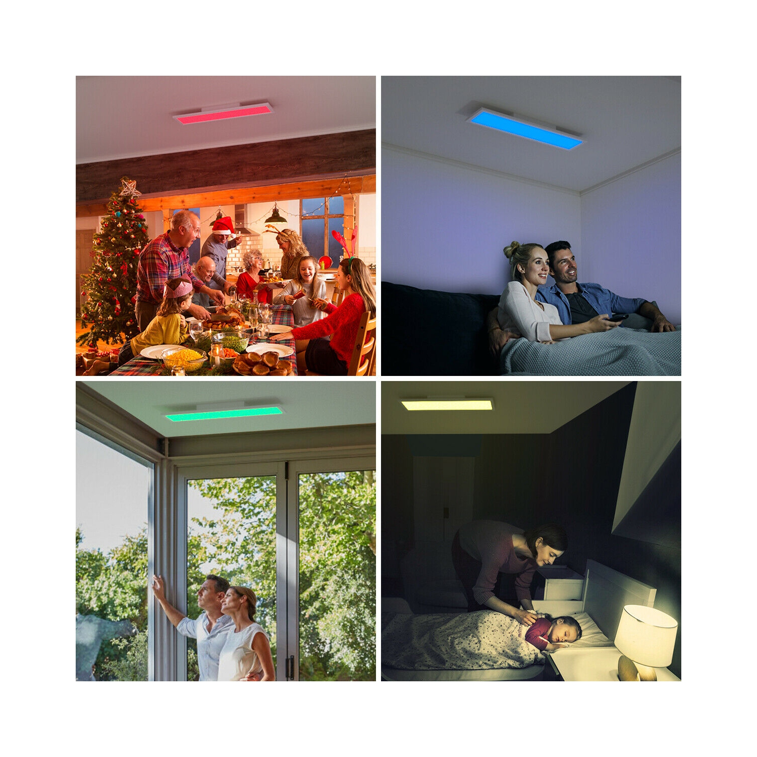 Gymax 18W RGB LED Ceiling Light w/ APP & Remote Control Home