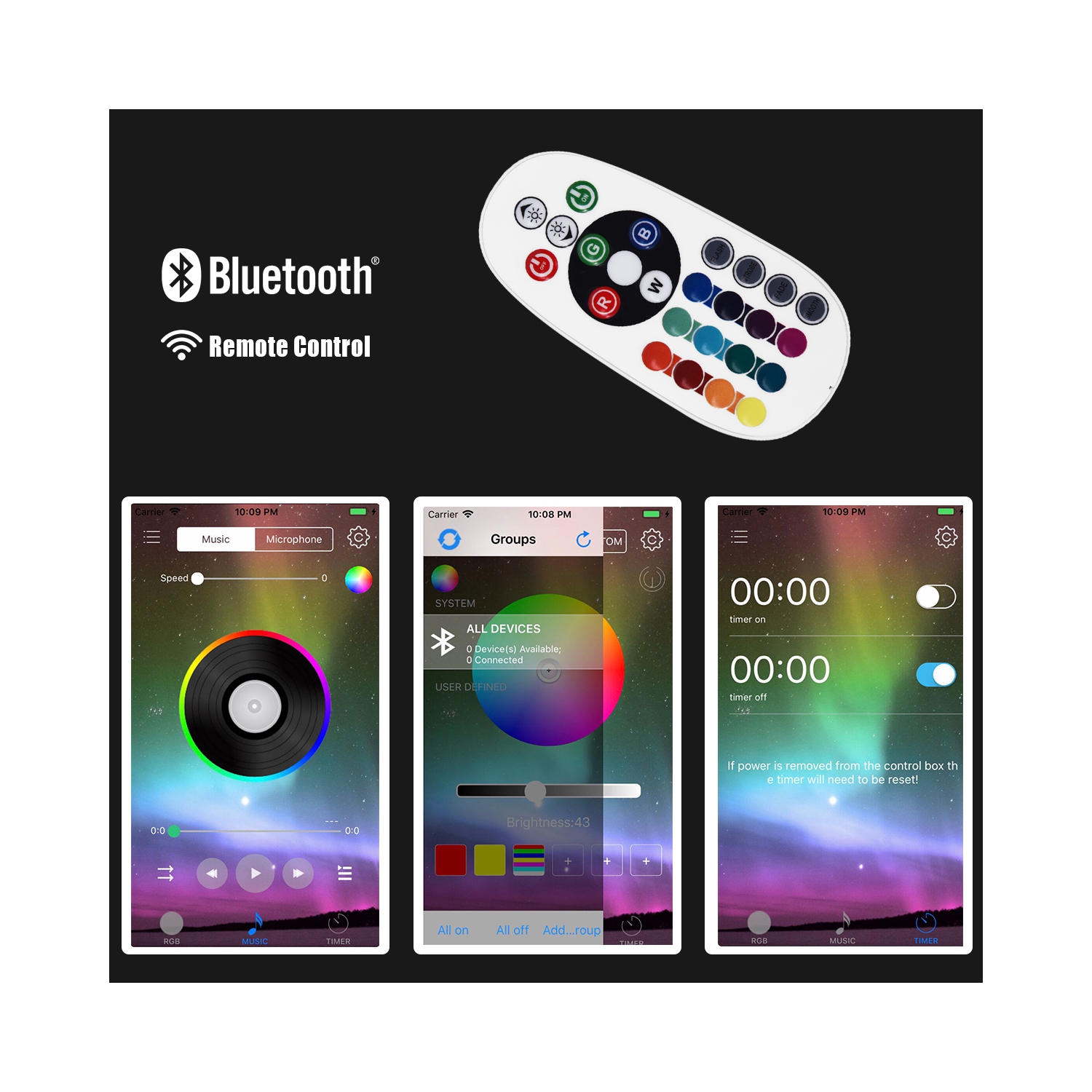 Gymax 18W RGB LED Ceiling Light w/ APP & Remote Control Home