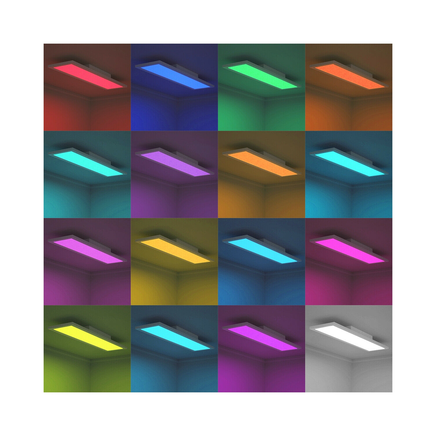 Gymax 18W RGB LED Ceiling Light w/ APP & Remote Control Home