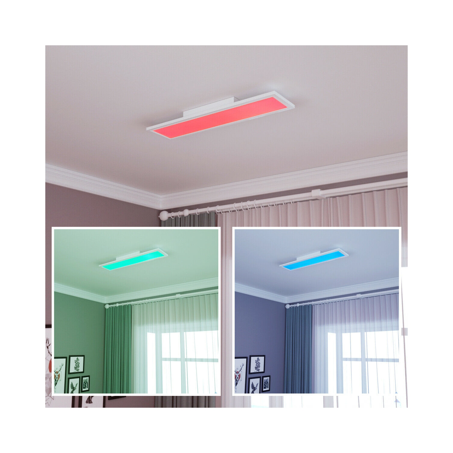 Gymax 18W RGB LED Ceiling Light w/ APP & Remote Control Home