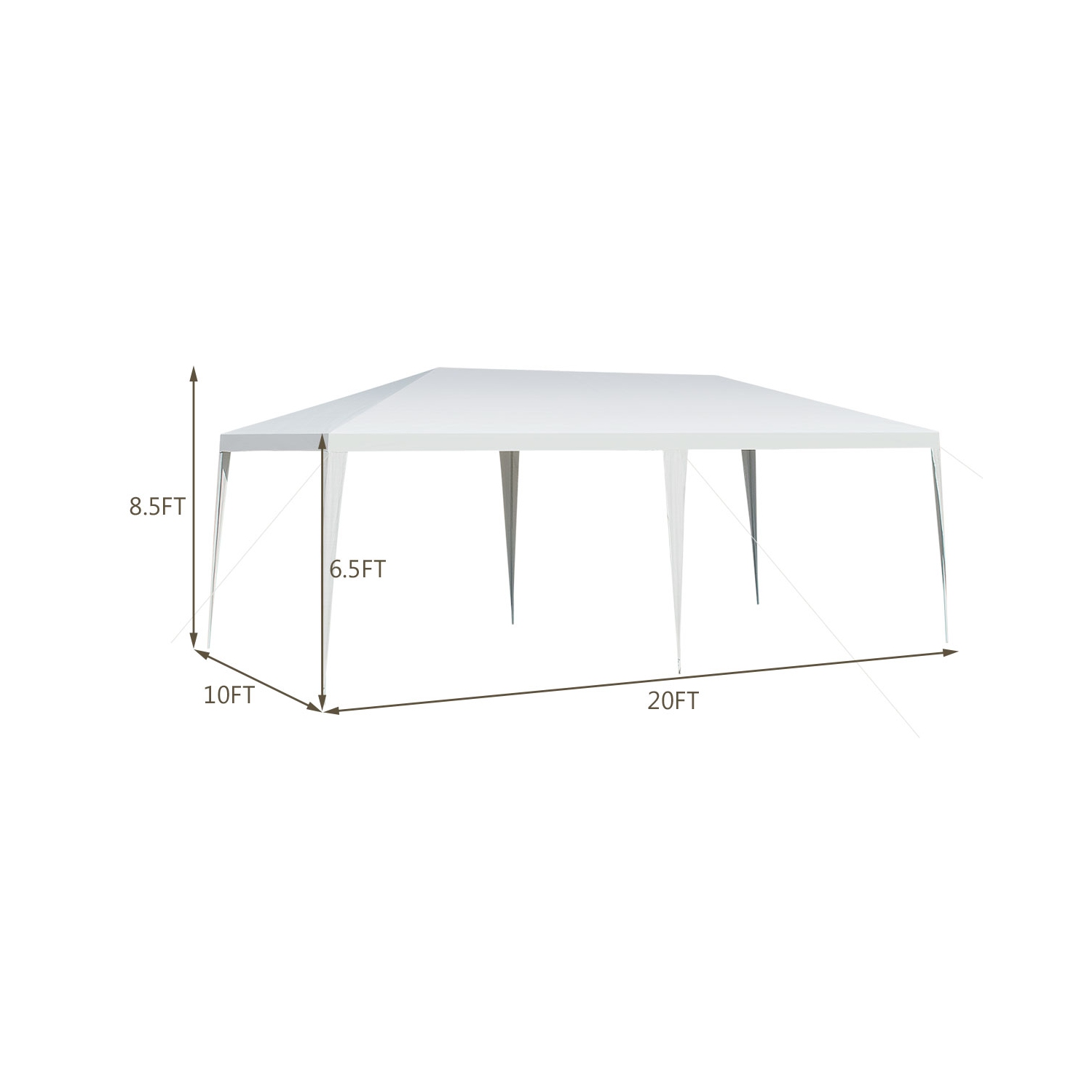 Costway 10'x20' Outdoor Party Wedding Tent Heavy Duty Canopy Pavilion