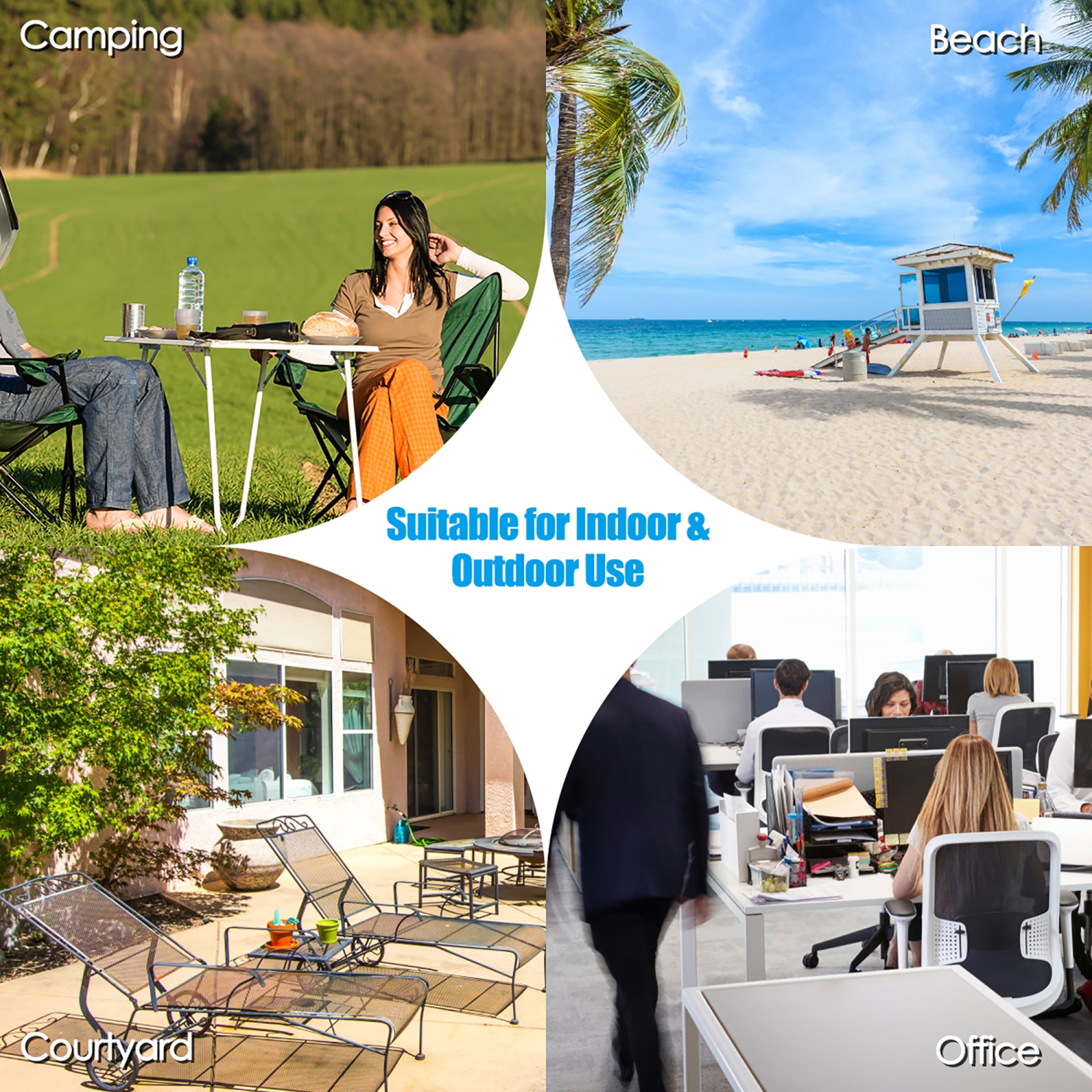 Lit de camping pliable extérieur portatif pour lit de camp de Costway, lit de camp militaire, randonnée, bleu