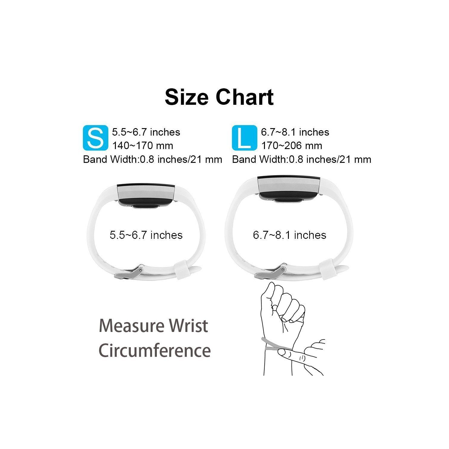 2 Pack For Fitbit Charge 2 Rubber Band Wristband Sport Strap