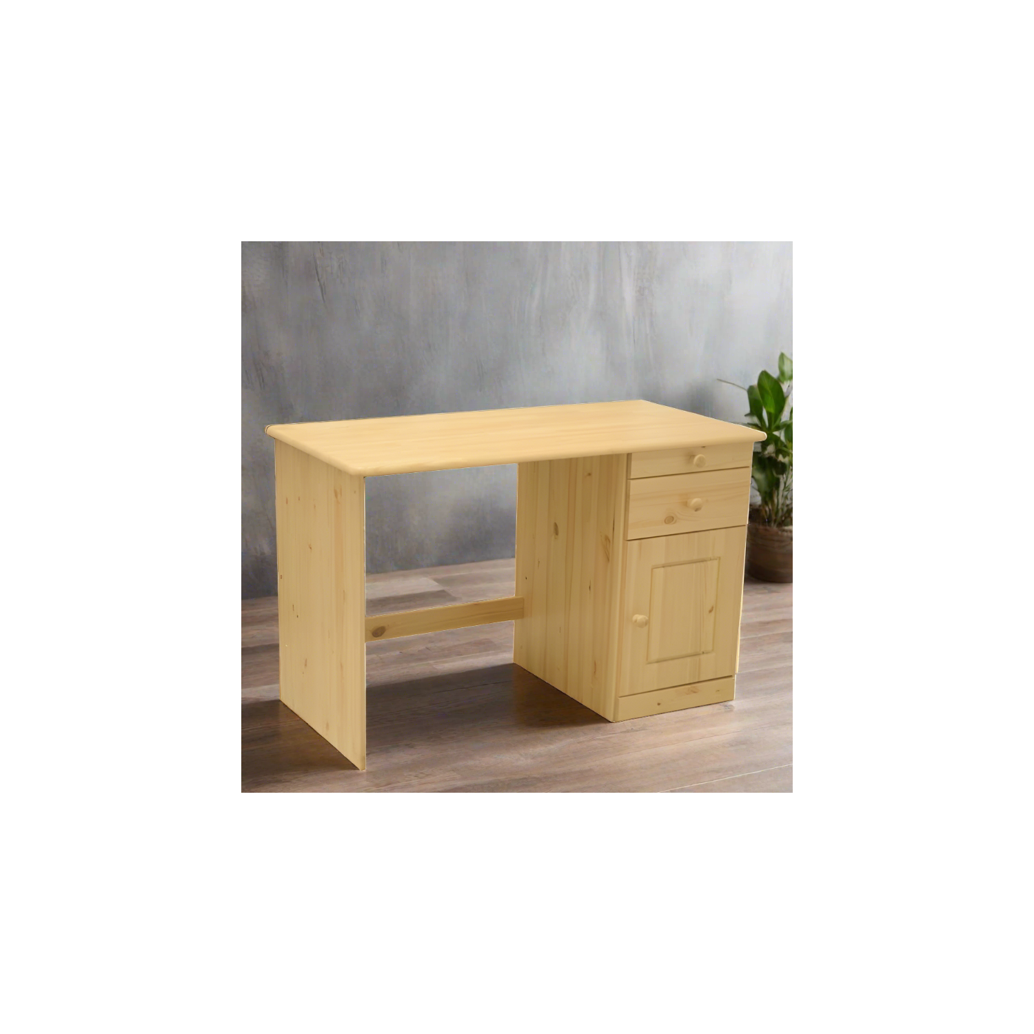 Tiroirs de bureau en bois massif à fermeture en douceur, naturel