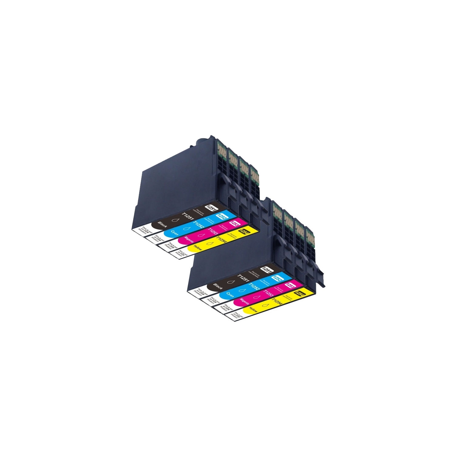 toner4u - 8 Ink T125 Ink Cartridges (BK/M/C/Y) Compatible for Epson T125XL