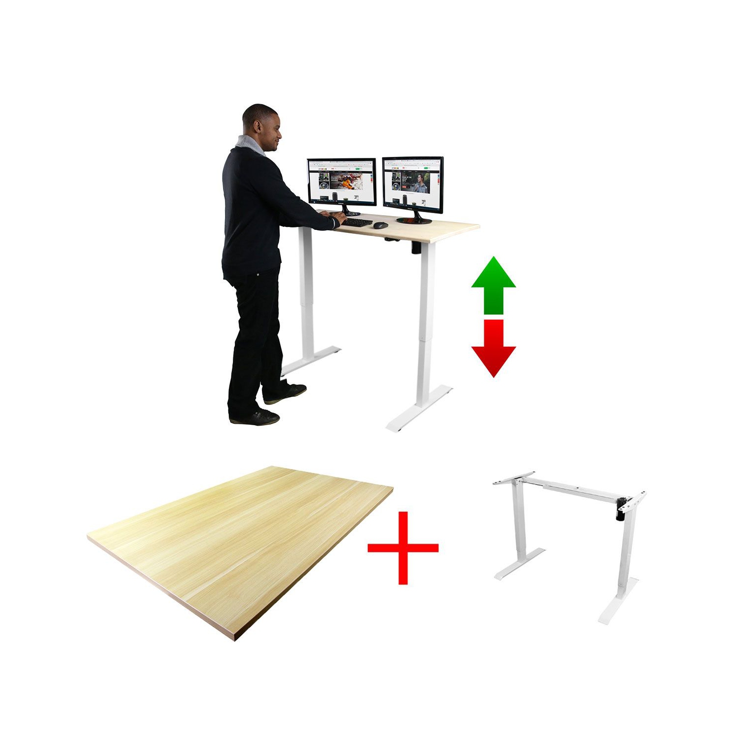 Haut de lit BeachOak47 de Boost Industries avec cadre motorisé à hauteur réglable BCH-FS48MII-WH