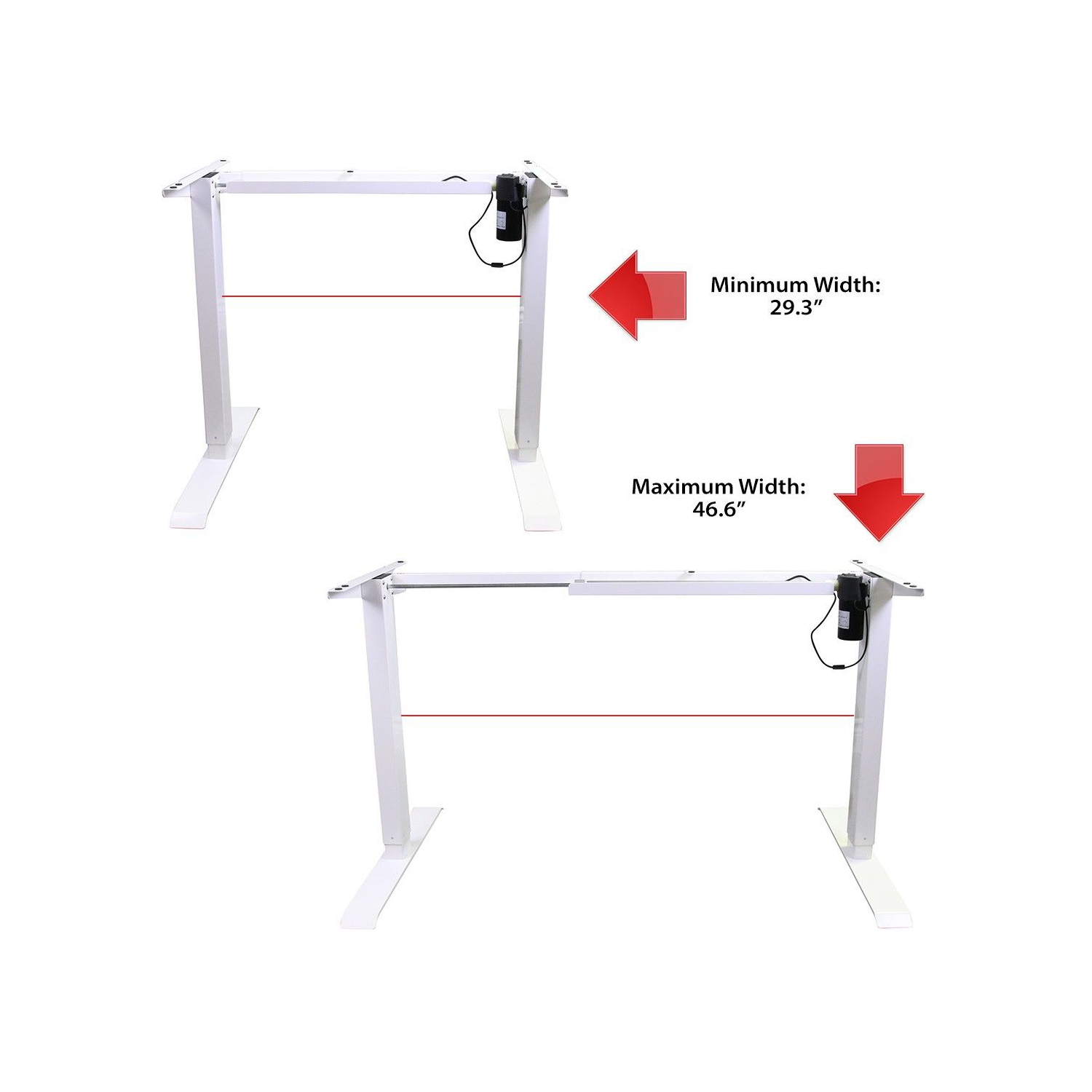 Haut de lit BeachOak47 de Boost Industries avec cadre motorisé à hauteur réglable BCH-FS48MII-WH