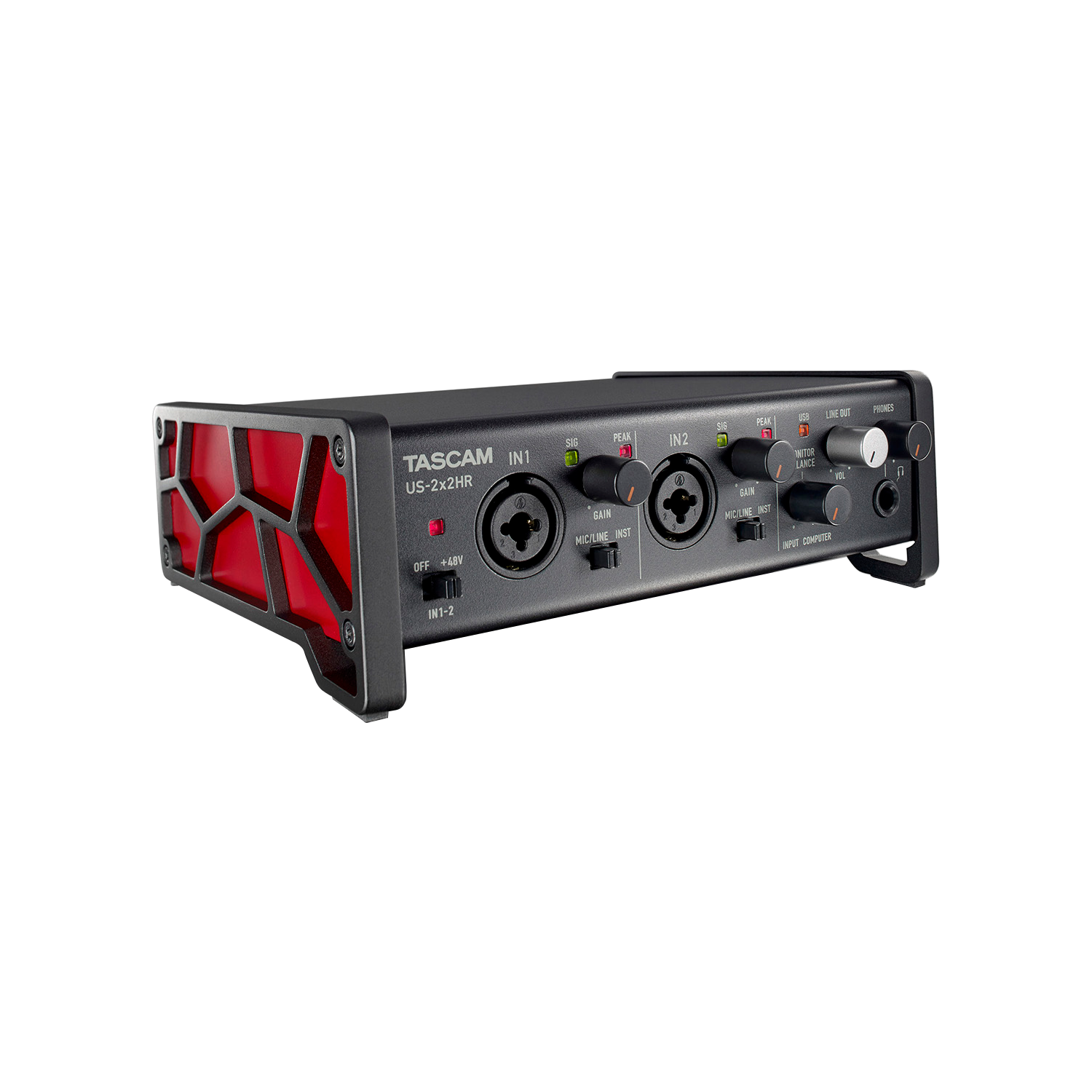 Tascam US-2x2HR 2x2 USB-C Audio/MIDI Interface