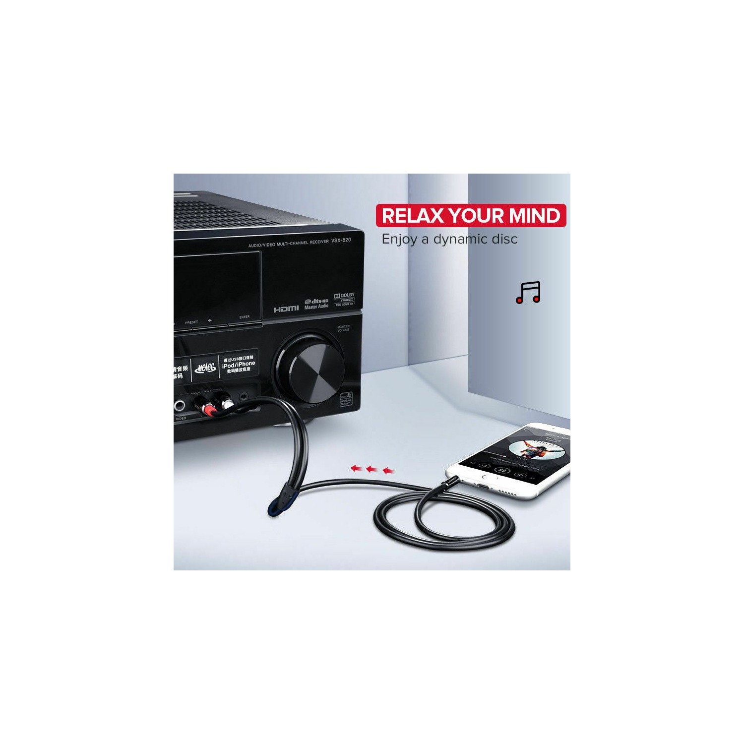 Câble audio stéréo répartiteur 3,5&nbsp;mm à 2 broches bidirectionnel 2 RCA vers 3,5&nbsp;mm mâle double blindage plaqué or, coquille métallique