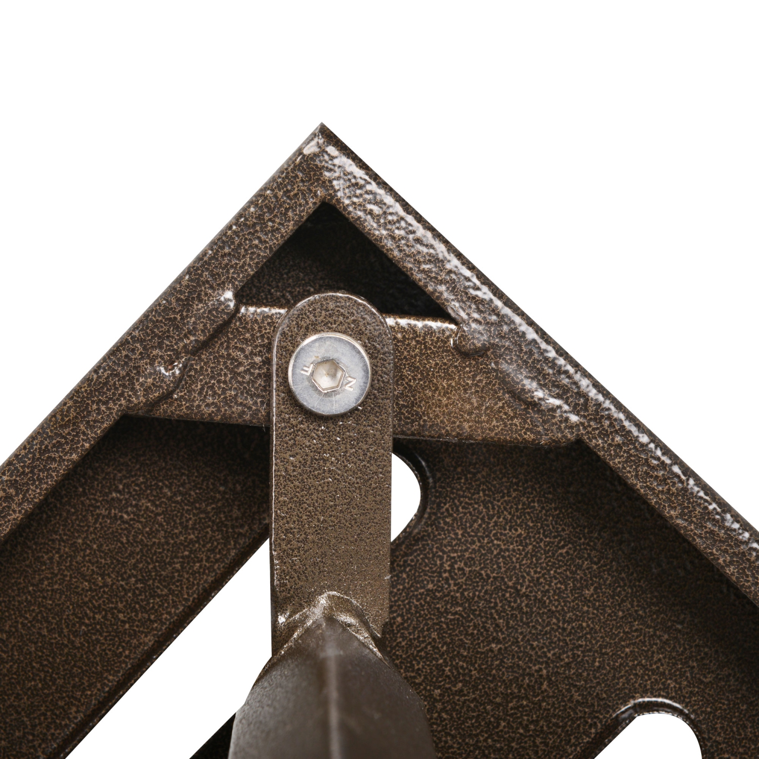 Table basse extérieure de patio en osier de rotin Outsunny de 22&nbsp;po avec trou pour parasol, table d'appoint de patio avec dessus en métal à