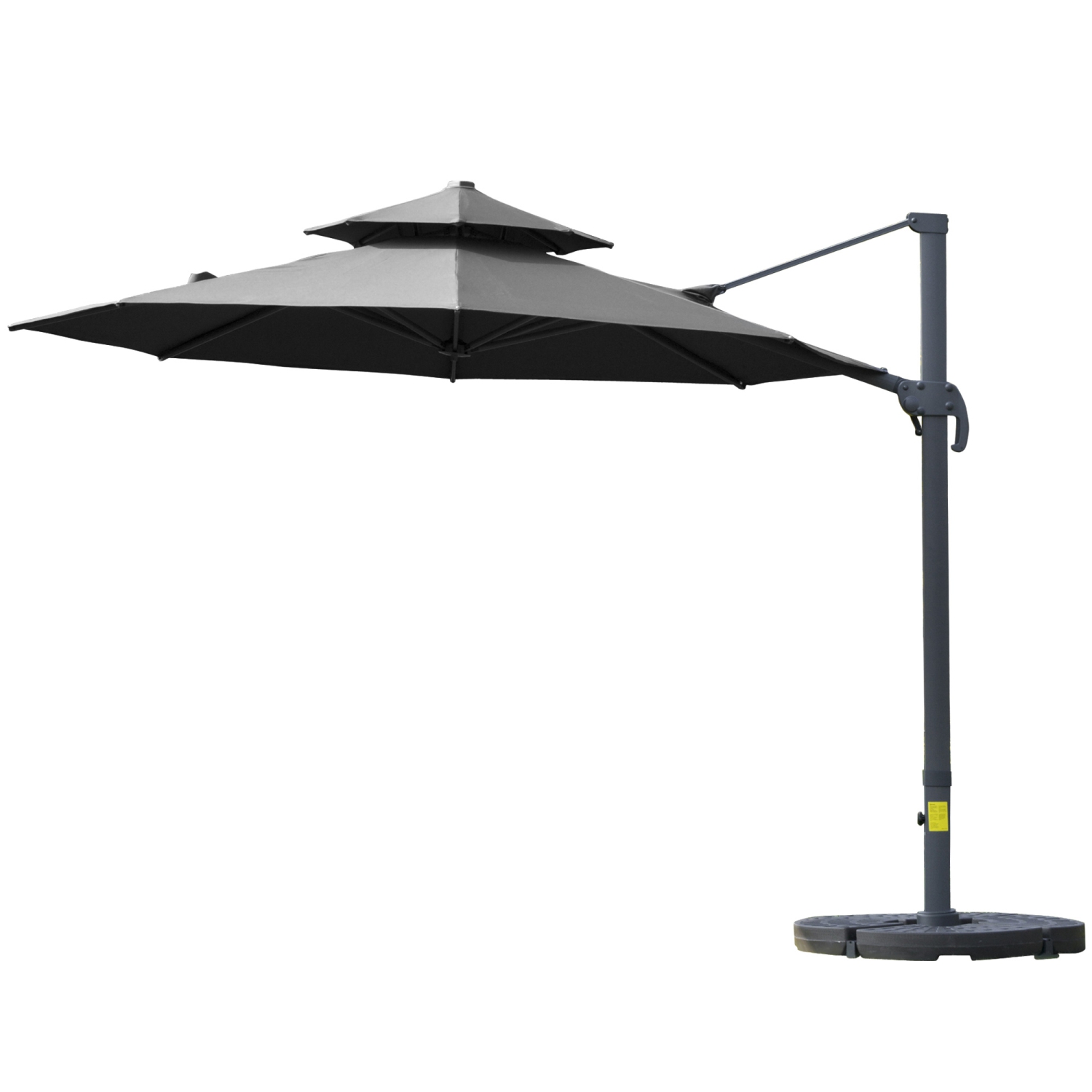 Outsunny 11ft Outdoor Cantilever Umbrella Rotatable Sun Shade Market