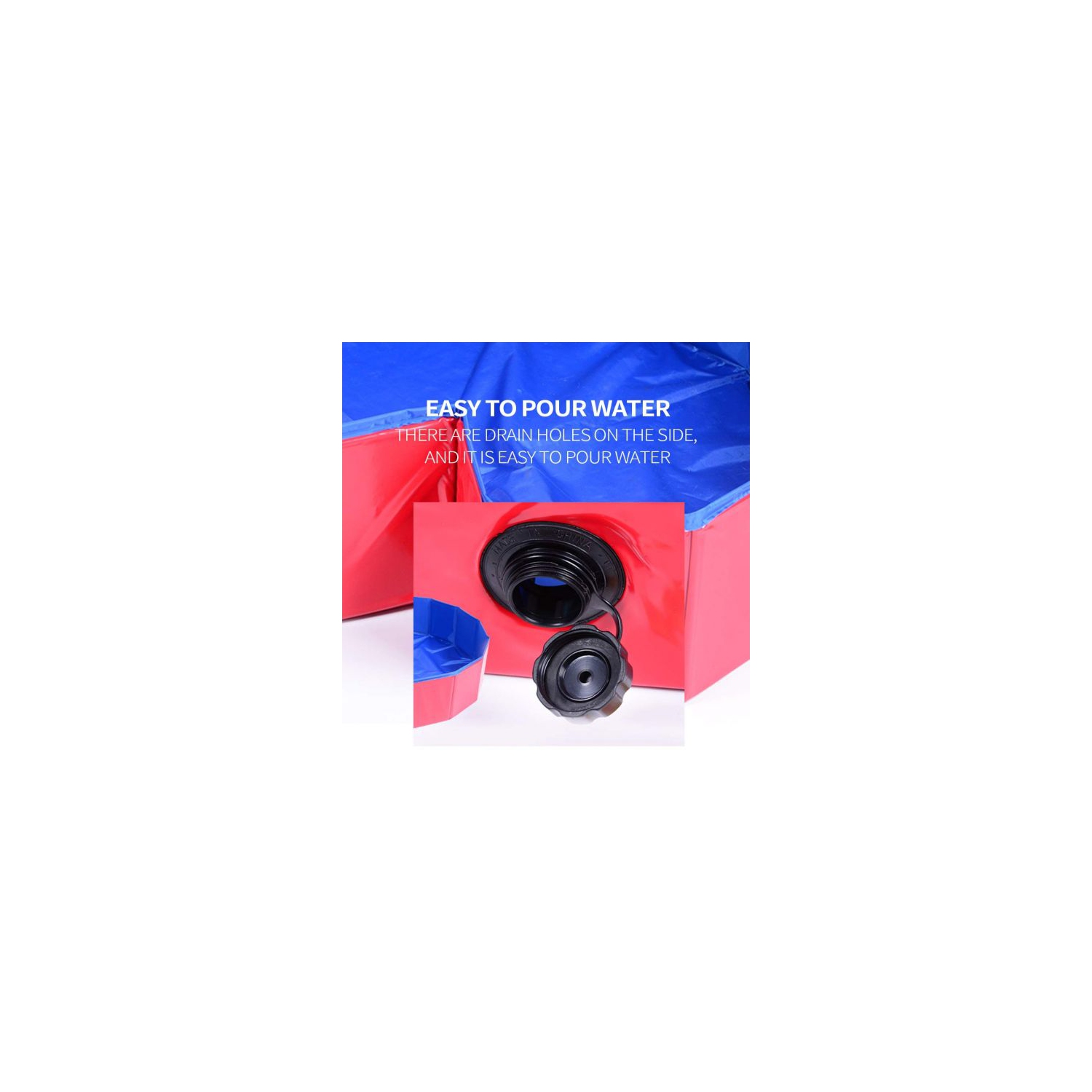 Bain de chien pliable 63" chien de bain chien de bain piscine de bain Kiddie piscine pour chiens chats et enfants L