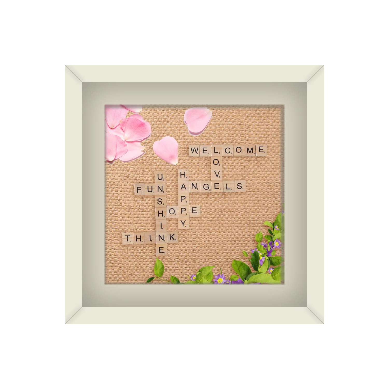 ISTAR 100 tuiles de lettres en bois, Scrabble Letters for Crafts, décoration en bois, sous-verres de l’alphabet et jeu de mots croisés