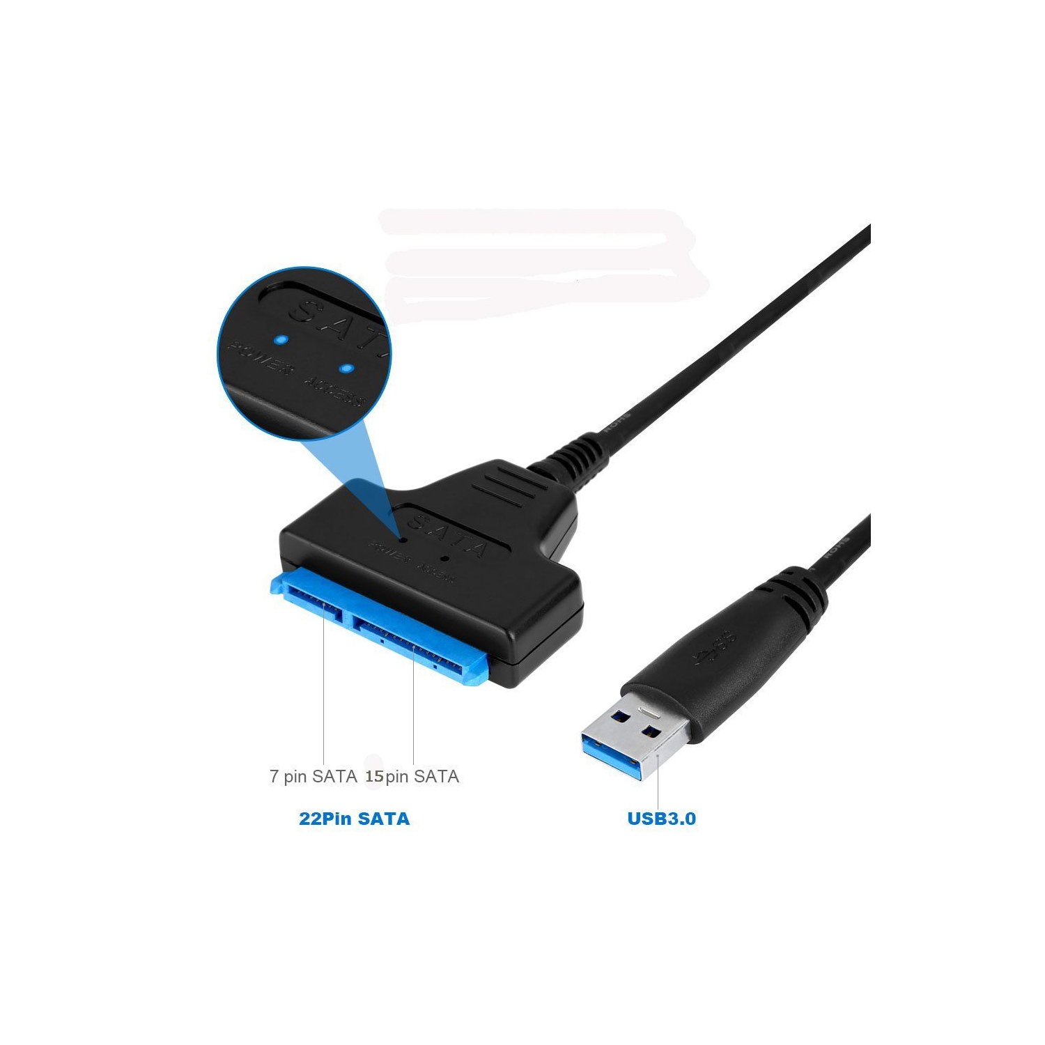 Câble adaptateur USB 3,0 vers SATA ISTAR avec convertisseur SATA vers USB UASP pour disques durs de 2,5 po et disques SSD