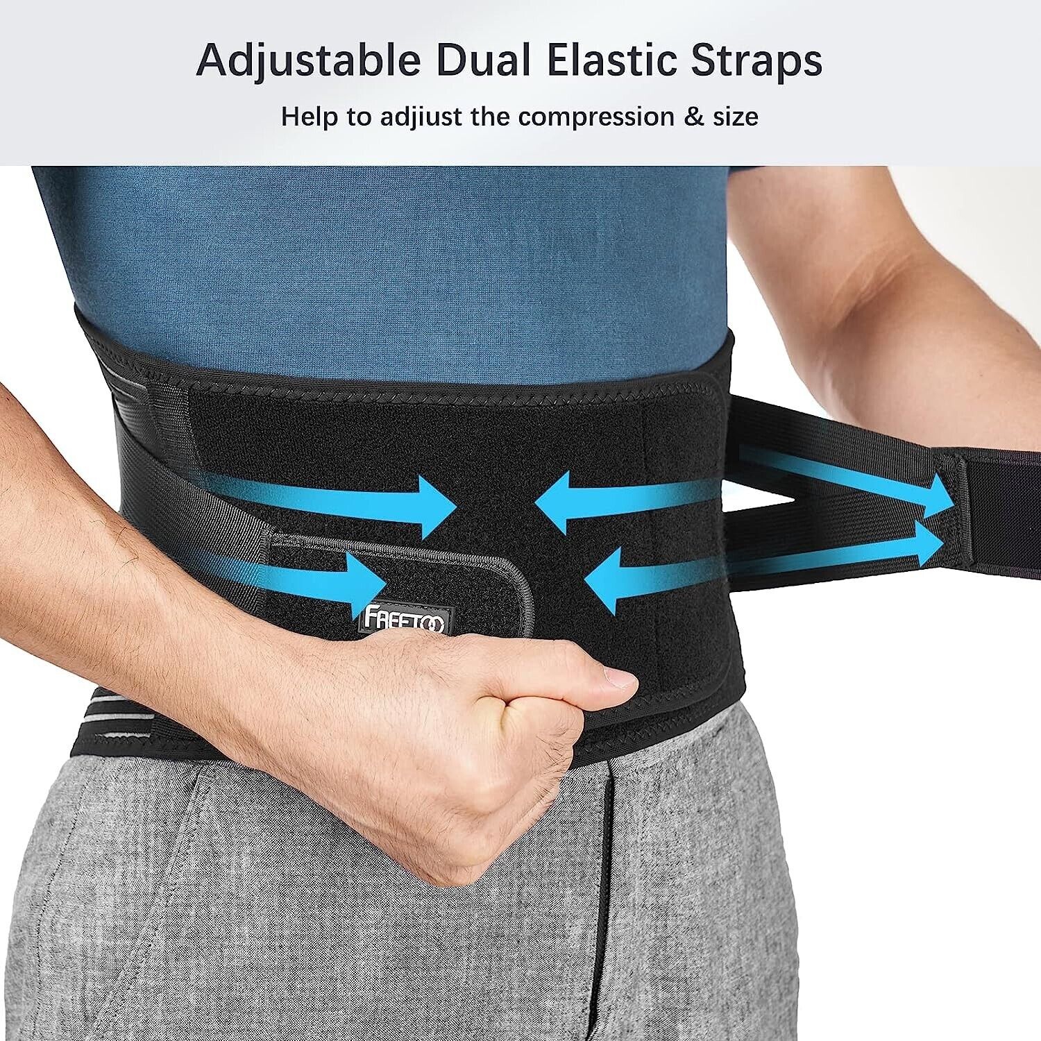 ISTAR Lumbar Support Belt for Lower Back Pain Herniated Disc, Sciatica, Scoliosis, Posture Corrector for Women and Men with Removable for Heavy