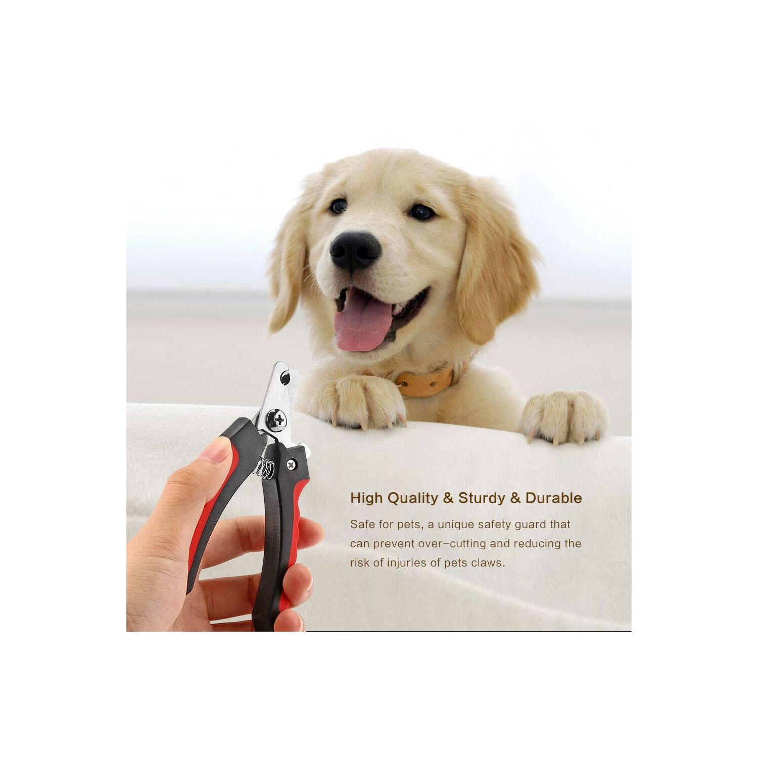 ISTAR Pet Nail Clippers Professional Dog Nail Trimmers Suitable for Large to Medium Dogs, Cats, Rabbits and Guinea Pigs - Safety Lock/Protective