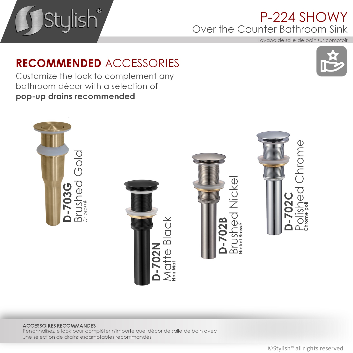 STYLISH 16 inch White Round Ceramic Vessel Bathroom Sink