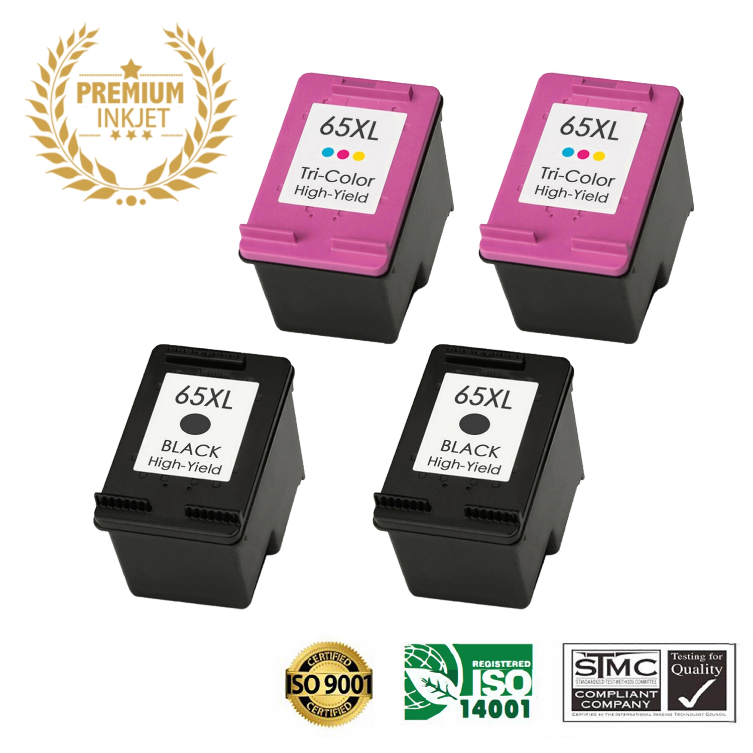 Ultra Toner® 2 Sets HP 65XL/HP65/65/hp65/hp65xl/hp-65 Remanufactured Inkjet Cartridge-2625 2652 3720 3722 3723 3752 3755