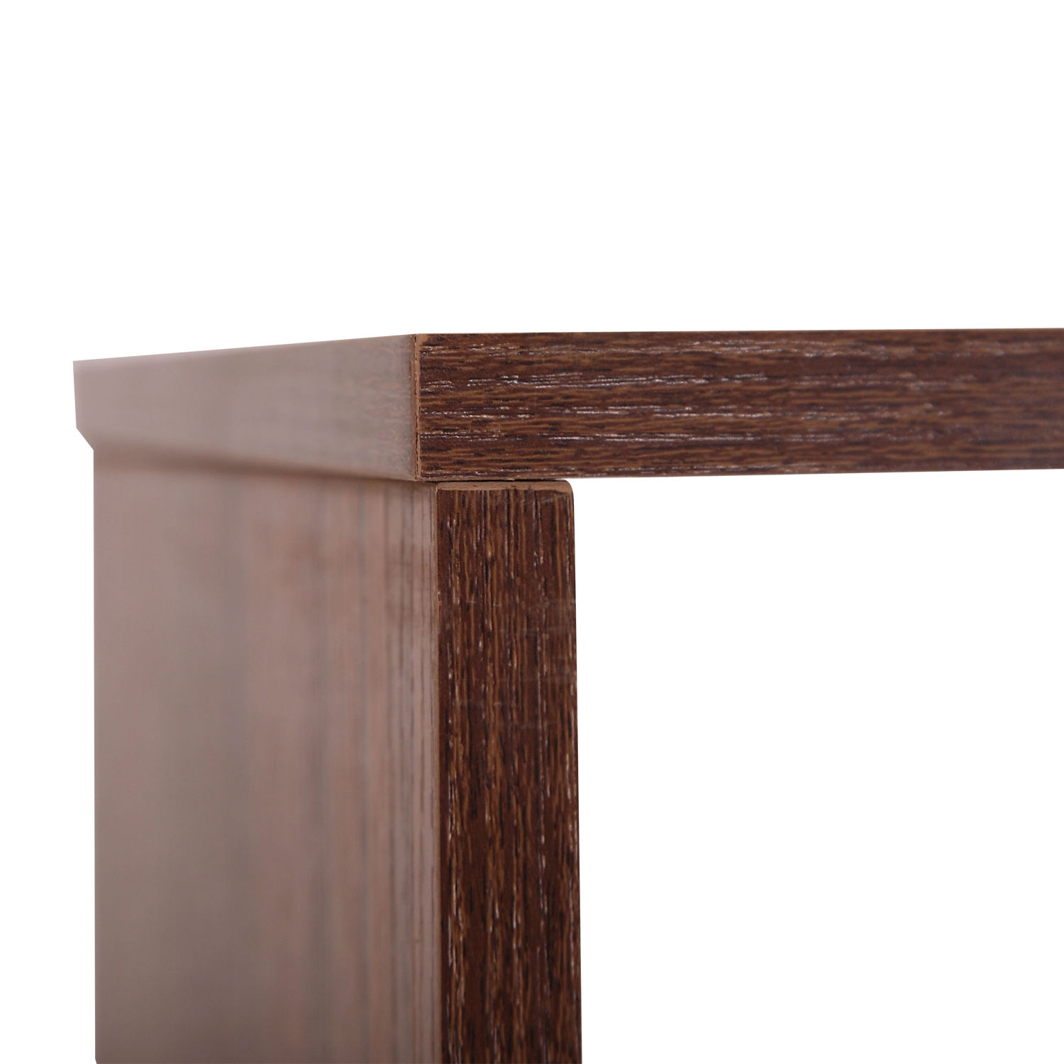 HOMCOM 4-Tires Wooden Bookcase S Shape Storage Bookshelf Display for Living Room, Bedroom, Office with Steel Frame, Walnut