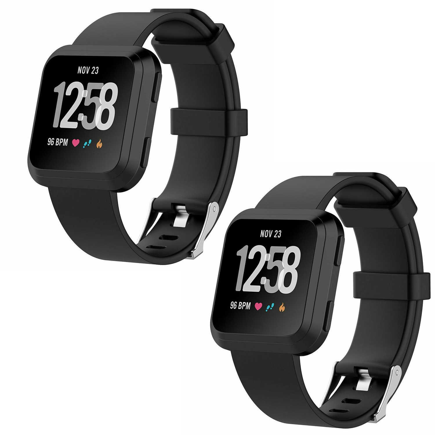 2 Pack Wristband Sport WatchBand Replacement Bracelet Strap For Fitbit Versa Lite 2 SE