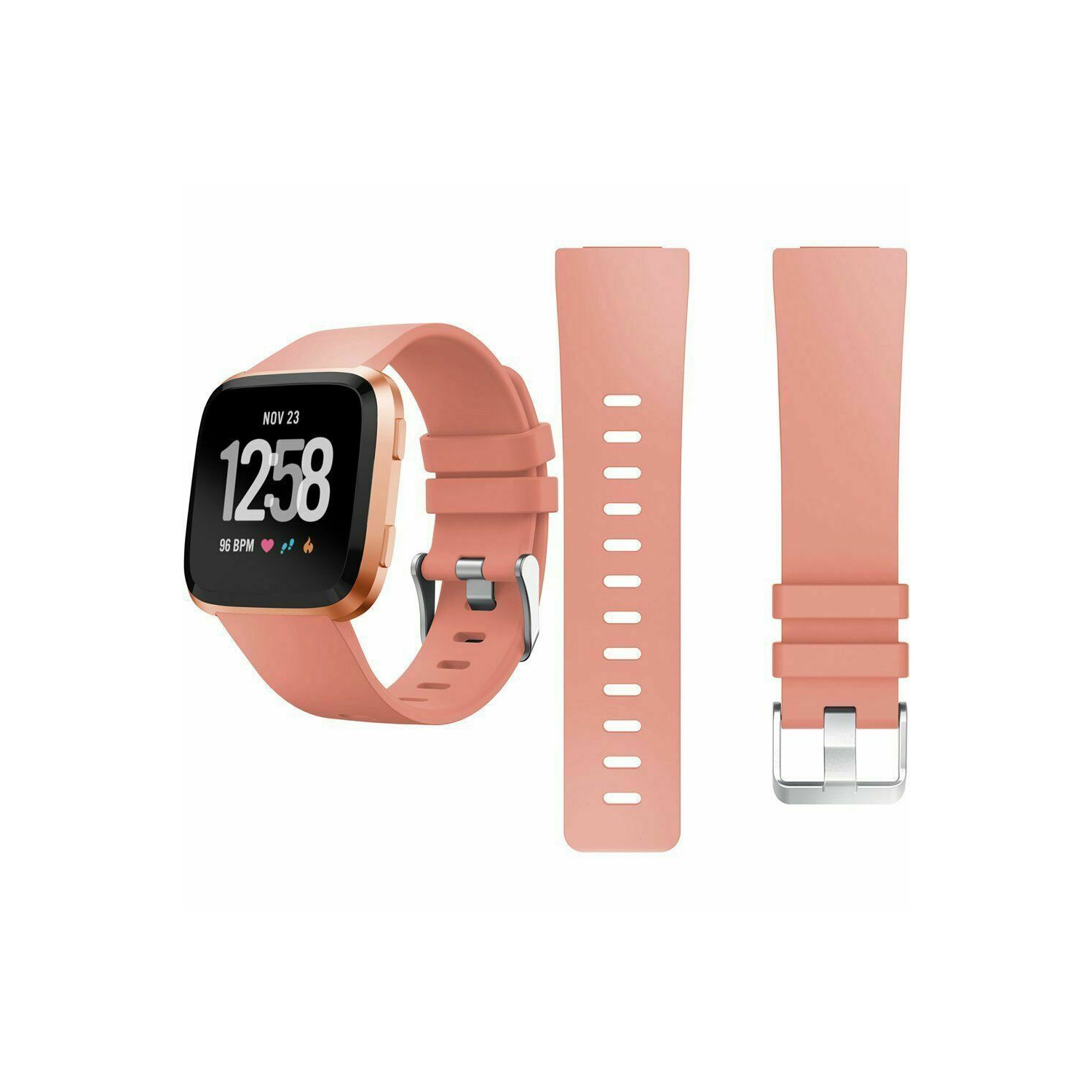 2 Pack Wristband Sport WatchBand Replacement Bracelet Strap For Fitbit Versa Lite 2 SE