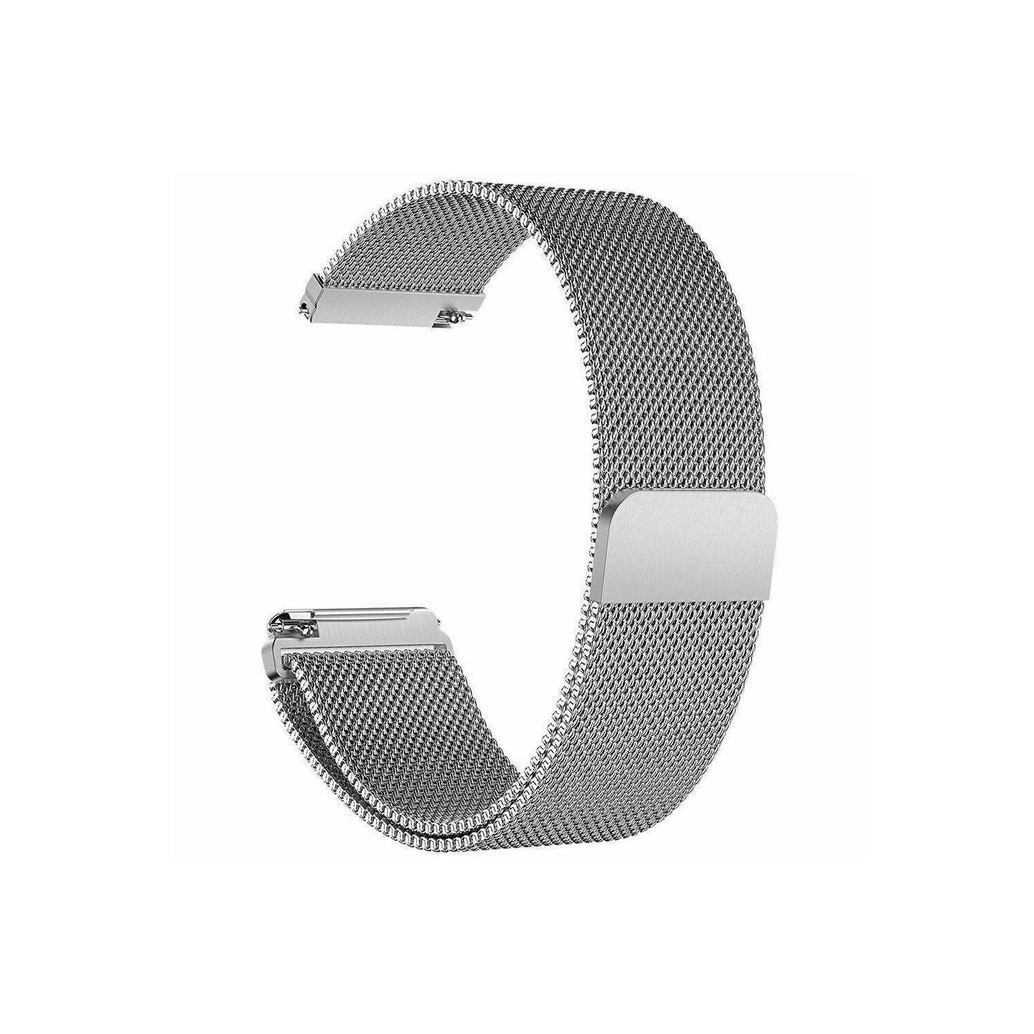 2 PACK Replacement For Fitbit Versa Watch Band Wrist Stainless steel Metal Strap