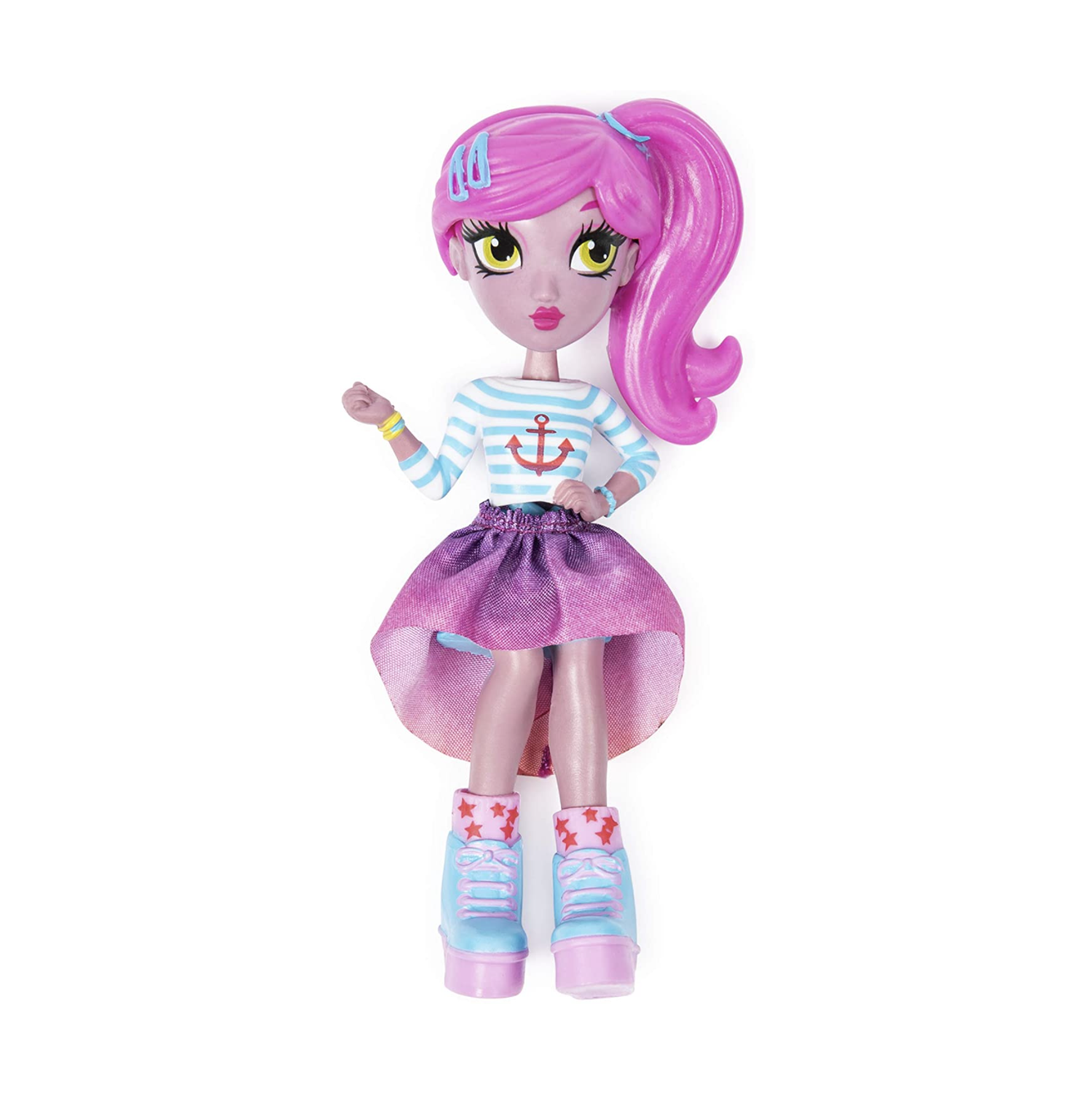 Off The Hook Style Doll, Vivian, 4-inch Small Doll with Mix and Match Fashions, for Girls Aged 5 and Up